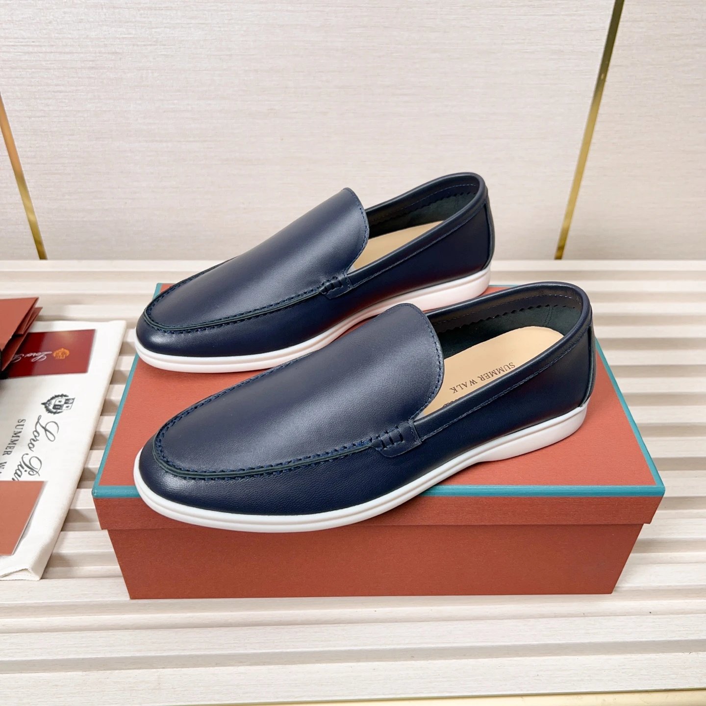 Loro Piana Leather Shoes Summer Walk Loafers — 12