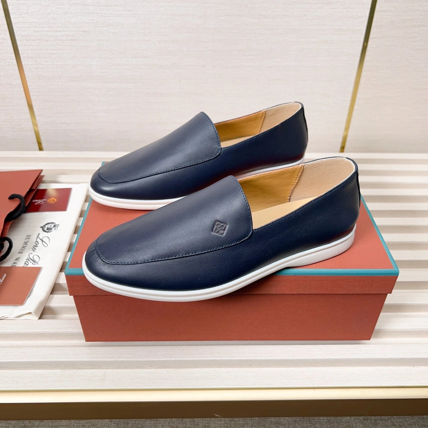 Loro Piana Leather Shoes Summer Walk Loafers image 4