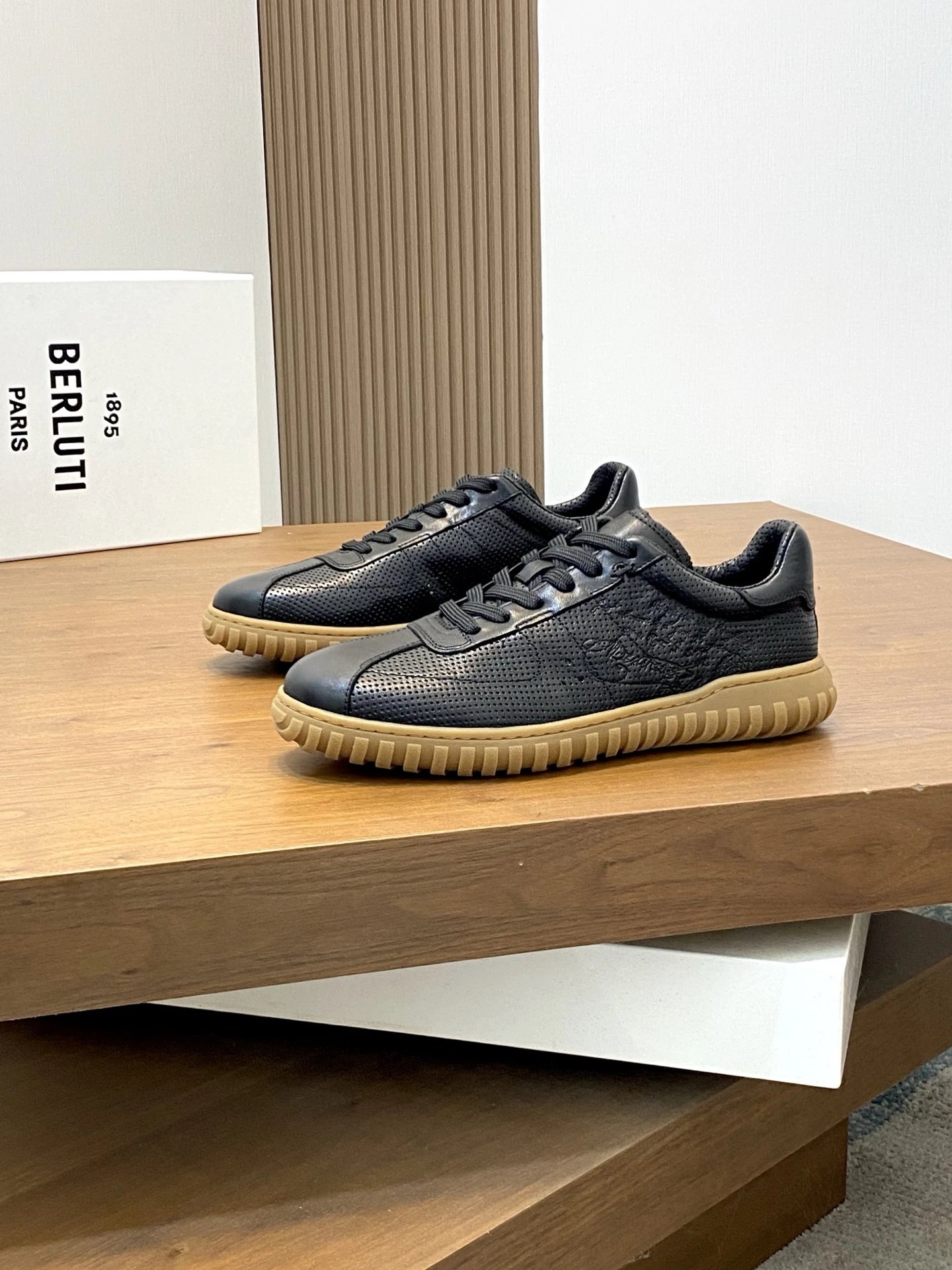 Berluti Sneakers Low-Top Leather with Perforated Panels image 13