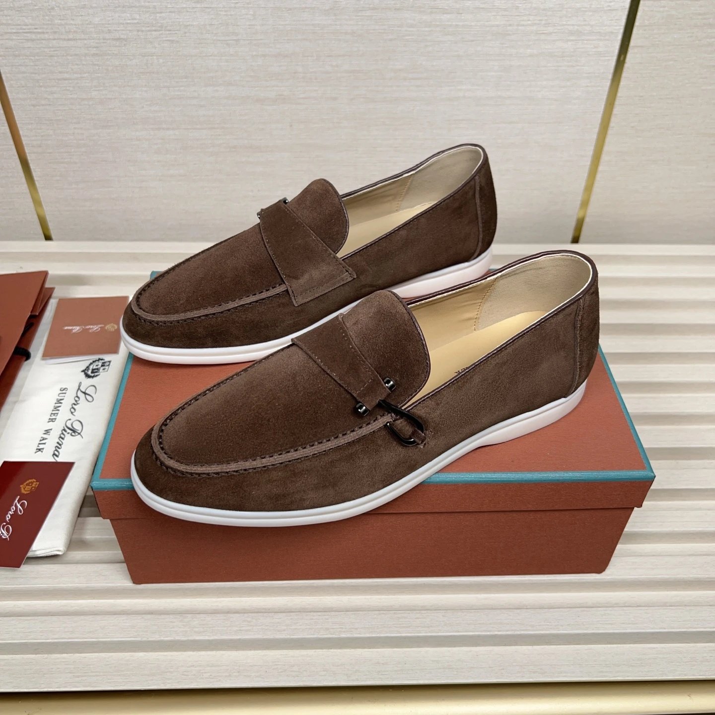 Loro Piana Leather Shoes Summer Walk Loafers — 06