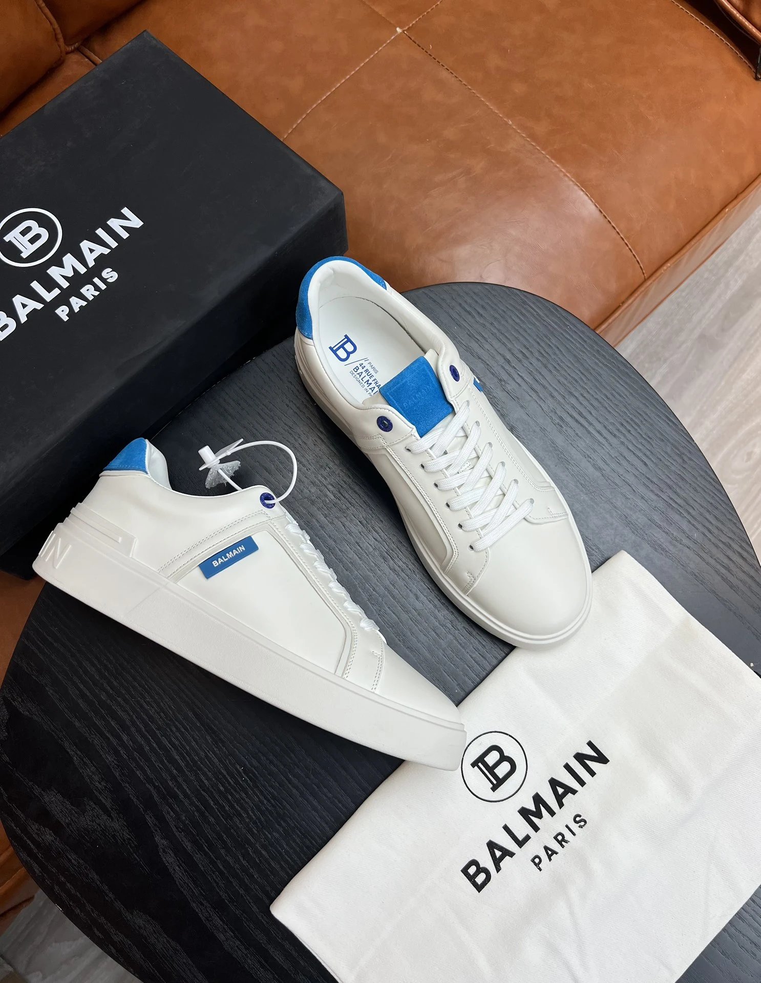 Balmain Sneakers Low-Top Lace-Up Logo — 14