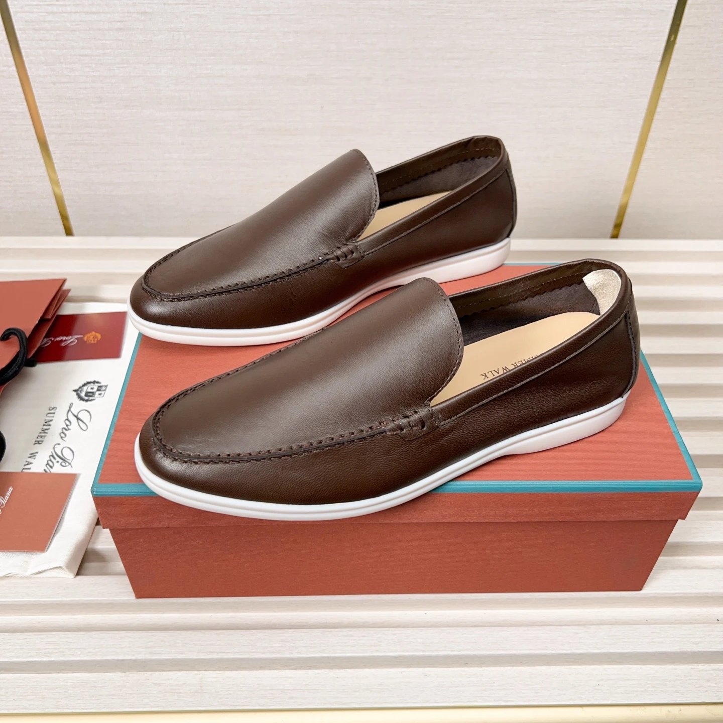 Loro Piana Leather Shoes Summer Walk Loafers — 10