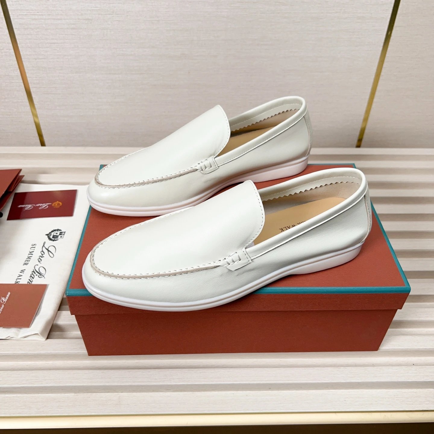Loro Piana Leather Shoes Summer Walk Loafers — 07