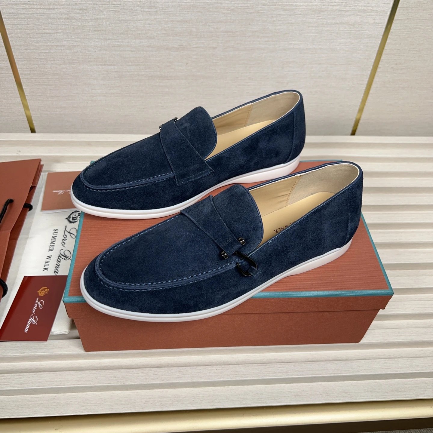 Loro Piana Leather Shoes Summer Walk Loafers image 7