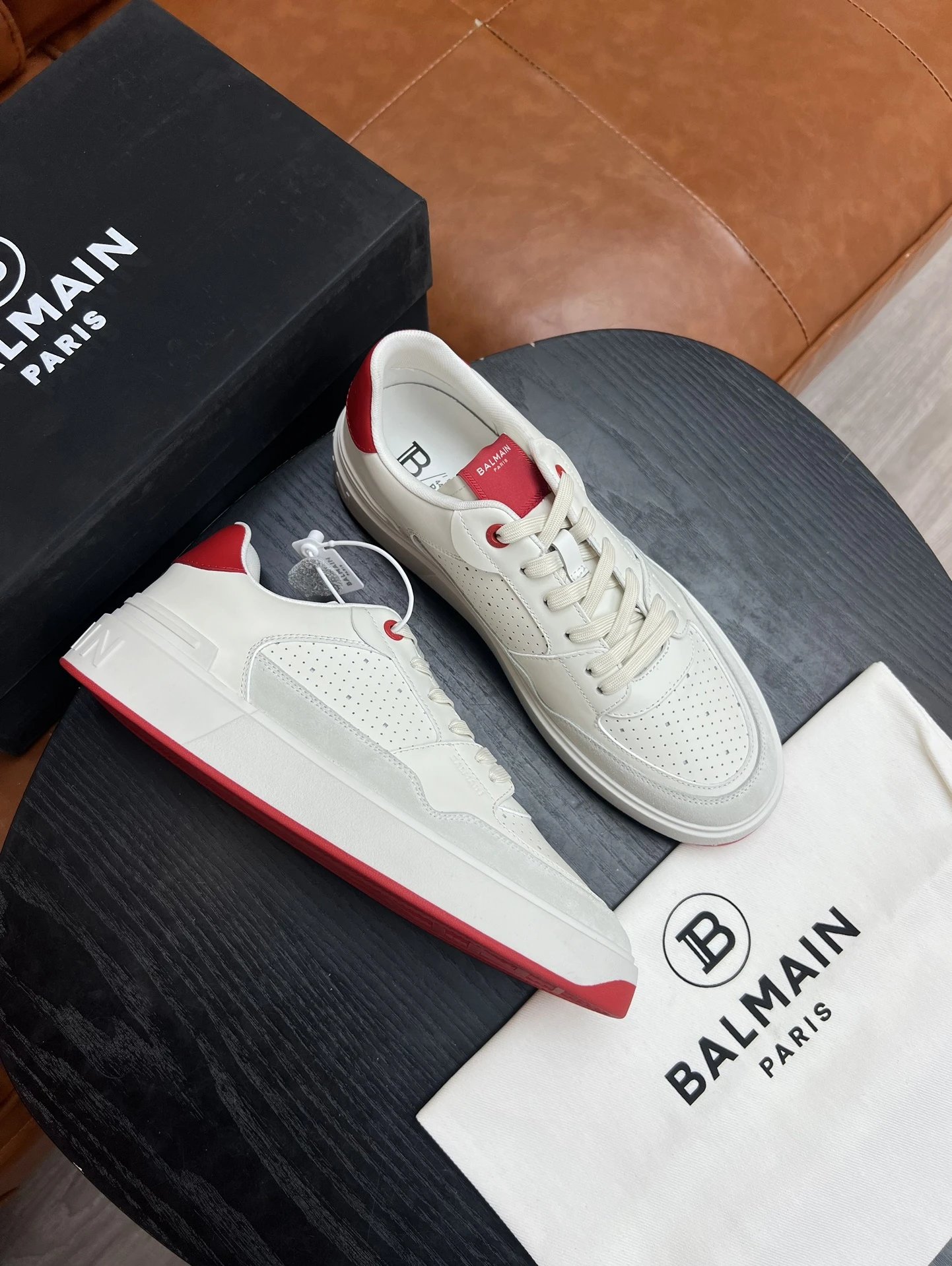 Balmain Sneakers Low-Top Lace-Up Logo — 10