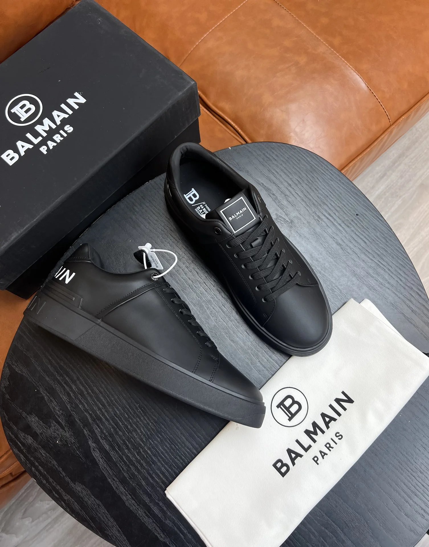 Balmain Sneakers Low-Top Lace-Up Logo — 20