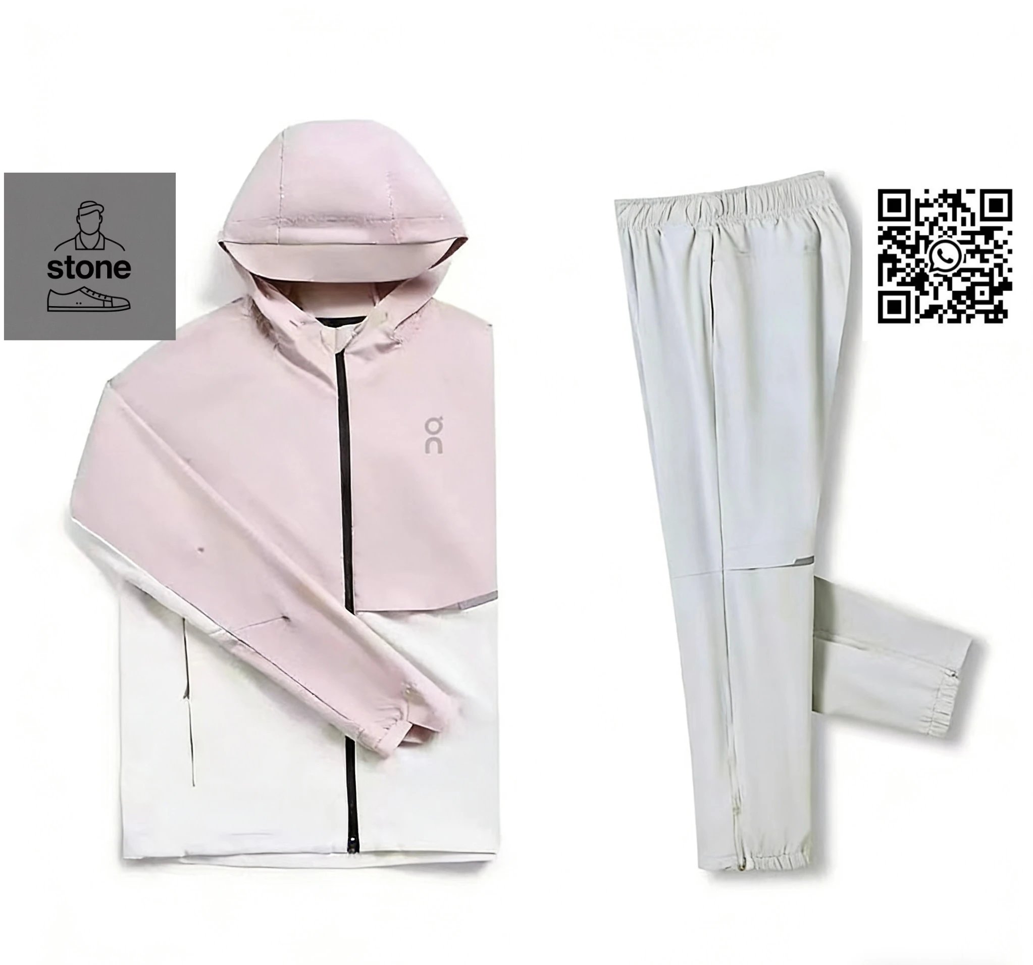 On Tracksuits Hooded Color-Block Jacket and Pants Set product image