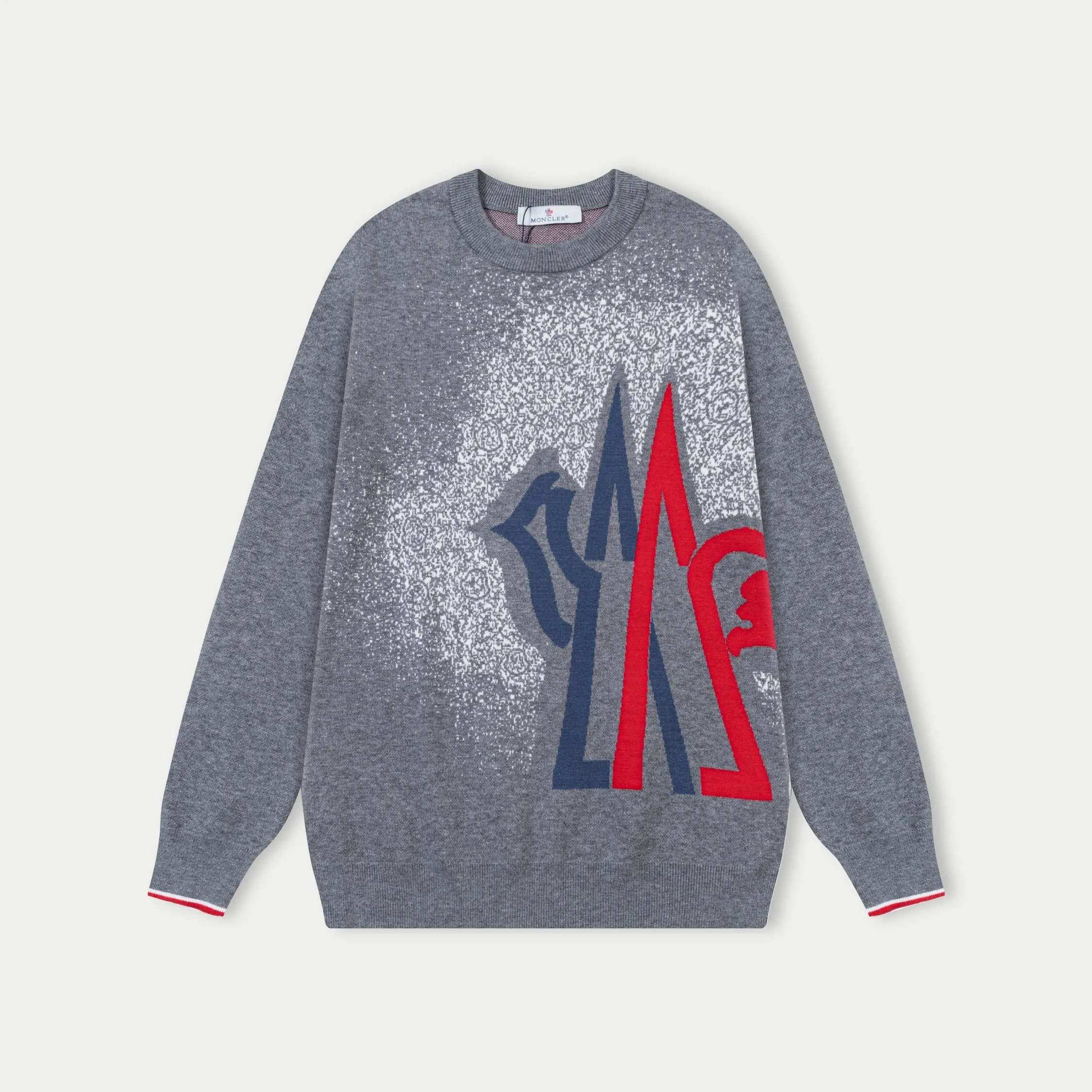 Moncler Knitwear Crewneck knit sweater with logo patch image 5