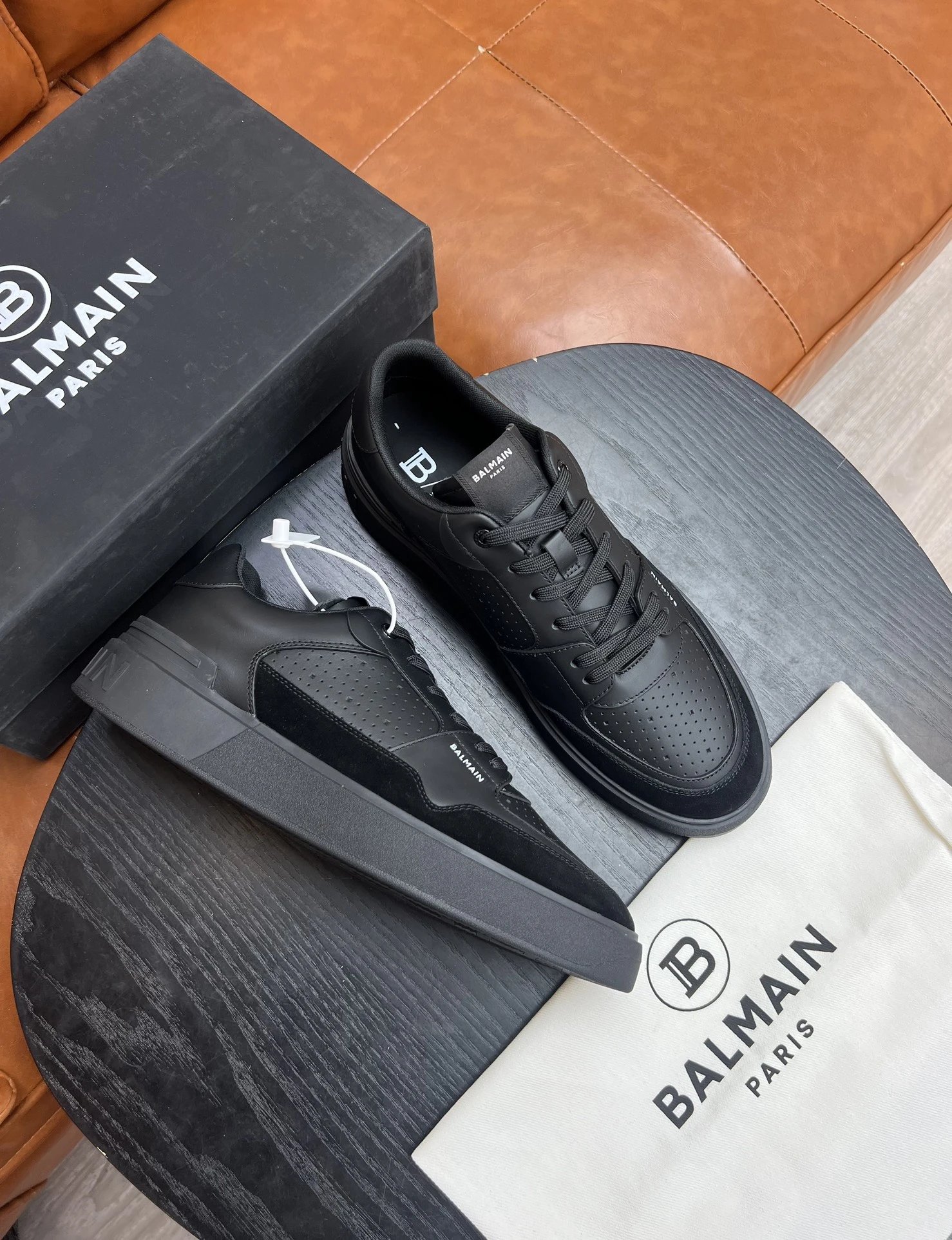 Balmain Sneakers Low-Top Lace-Up Logo — 11