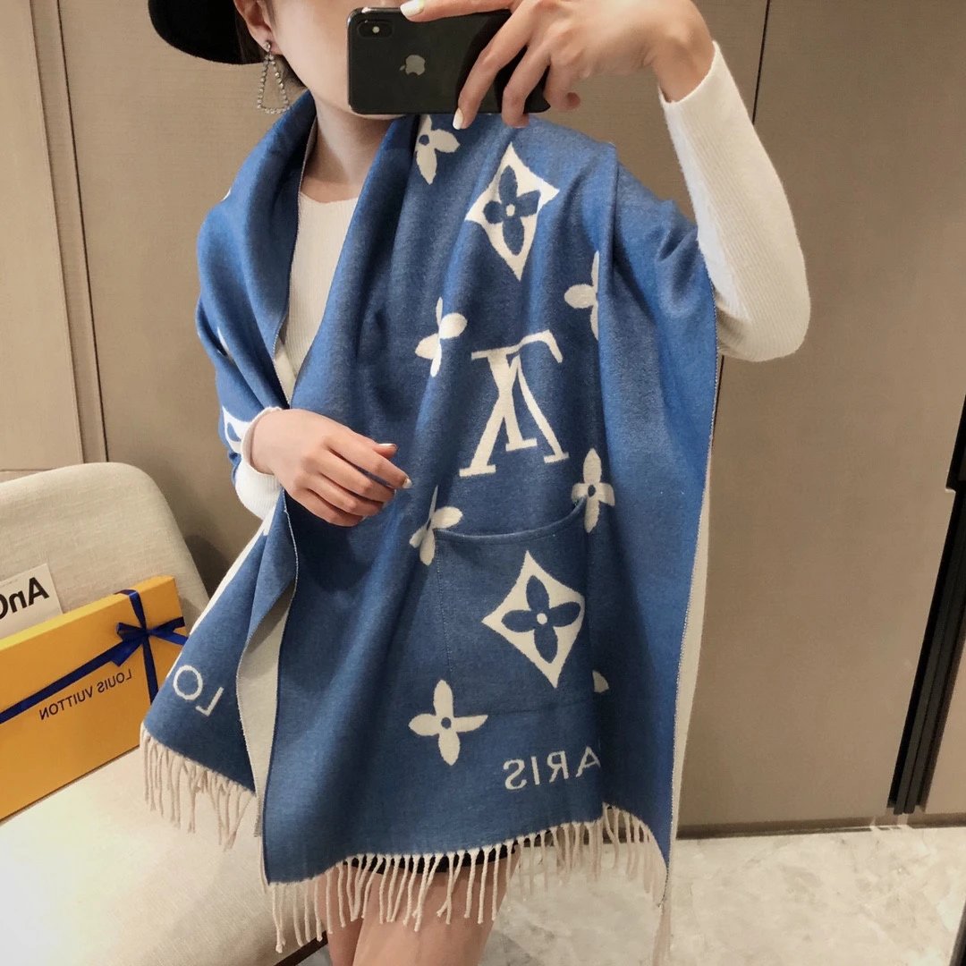 Louis Vuitton Scarves Monogram fringe scarf — 09
