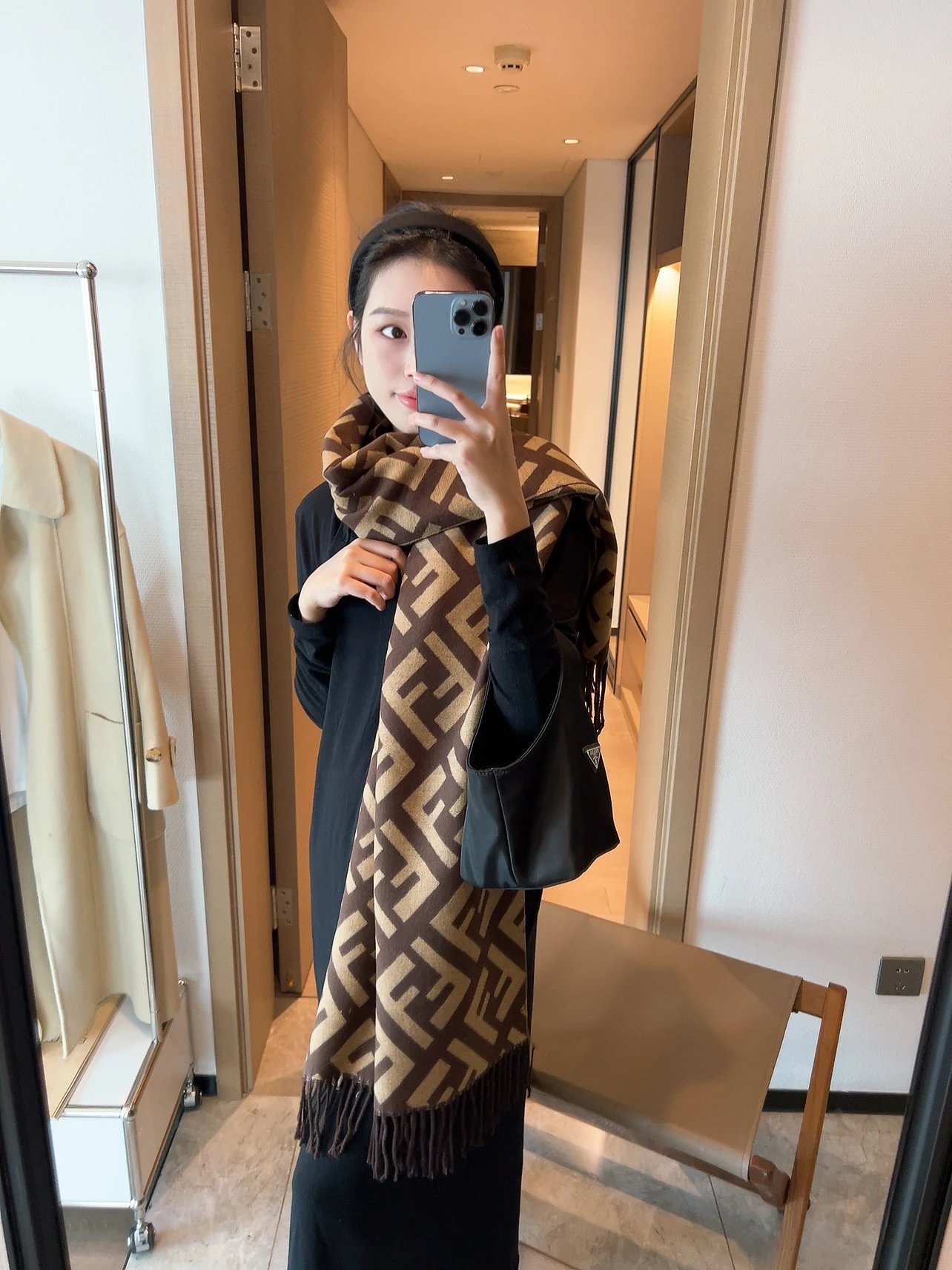 Louis Vuitton Scarves Monogram fringe scarf image 13
