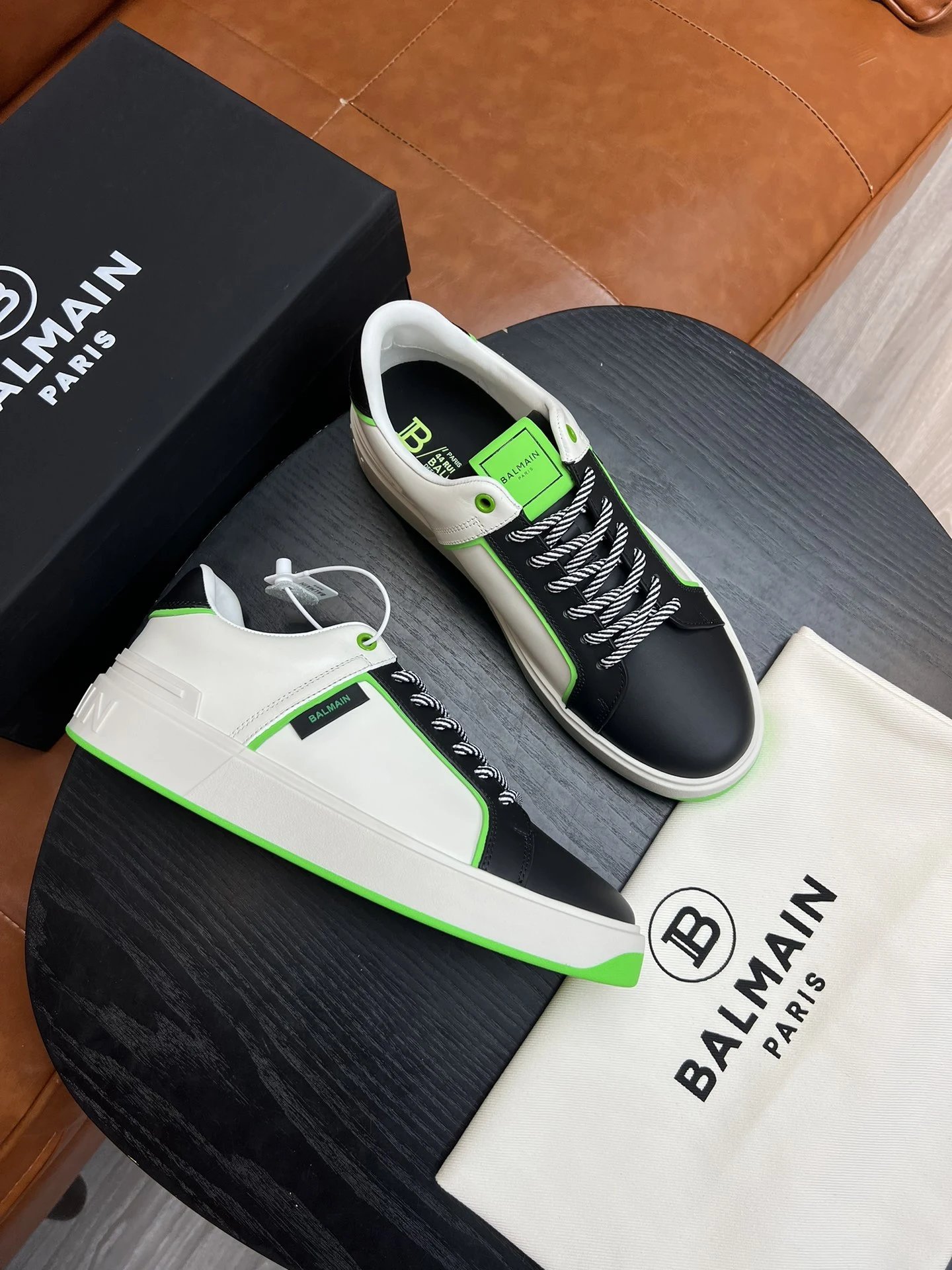 Balmain Sneakers Low-Top Lace-Up Logo — 15