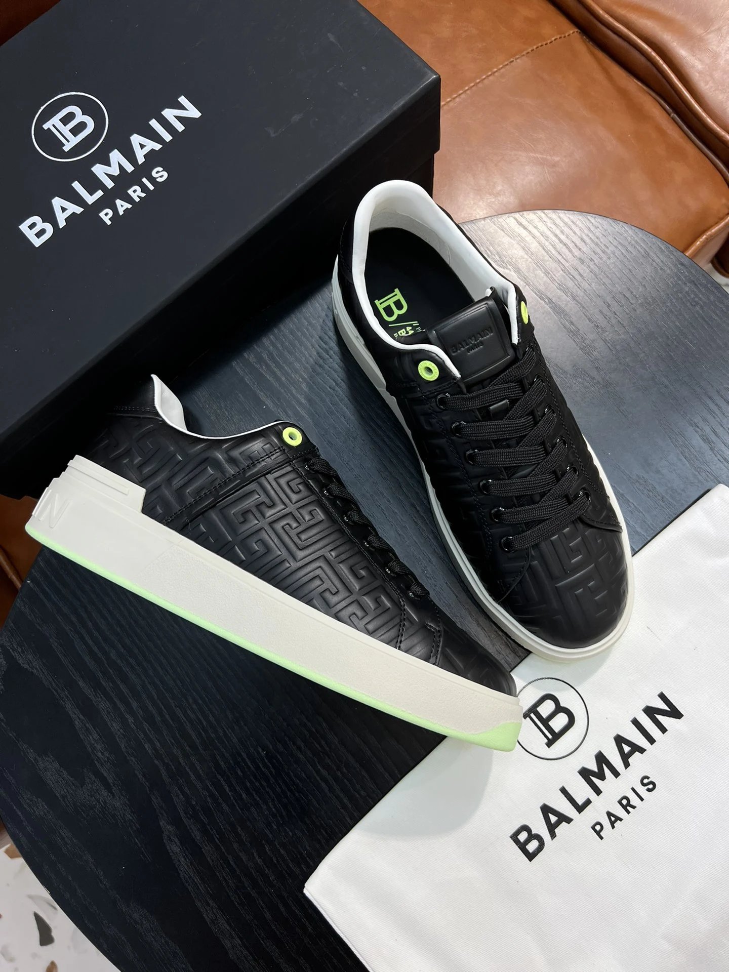 Balmain Sneakers Low-Top Lace-Up Logo — 23