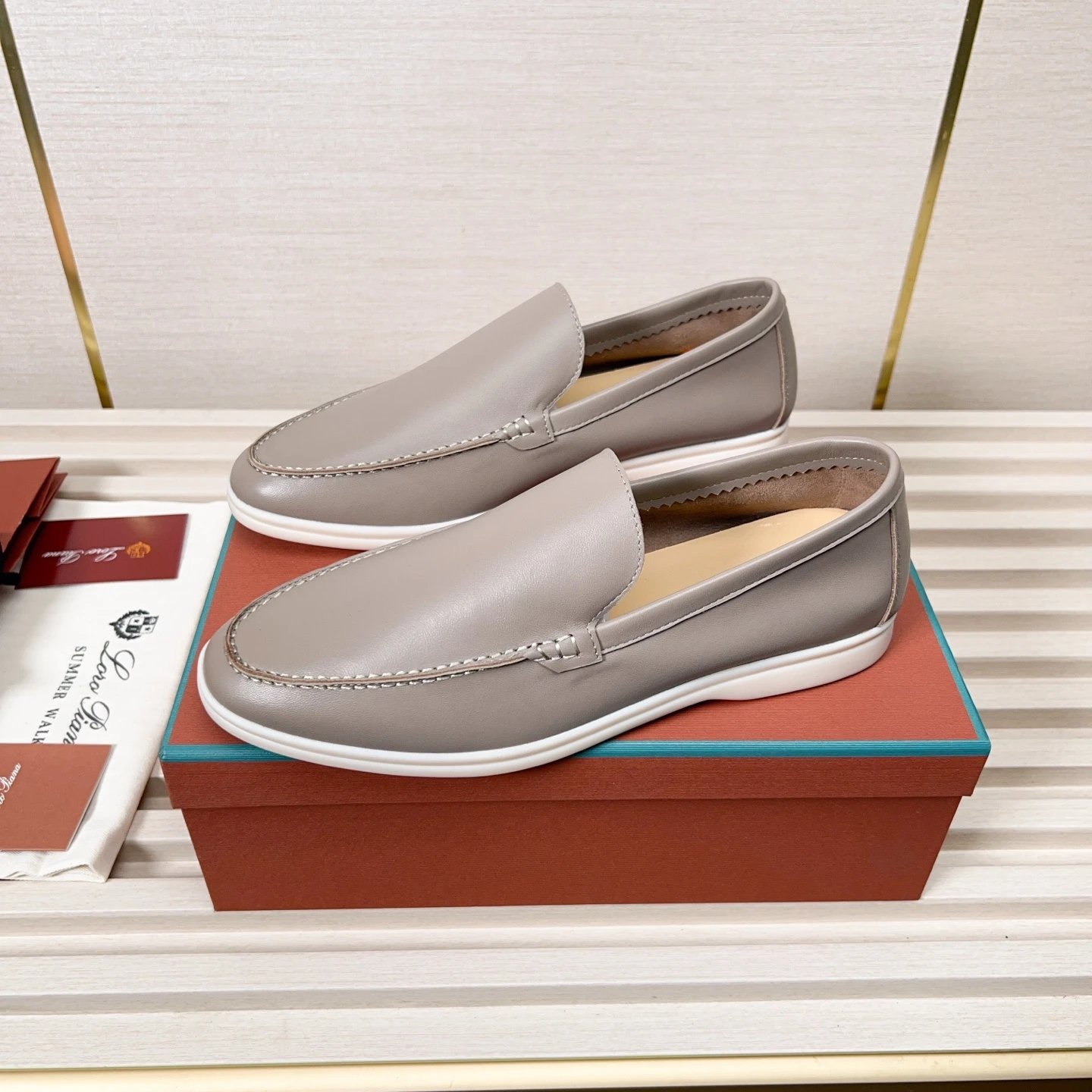 Loro Piana Leather Shoes Summer Walk Loafers — 08