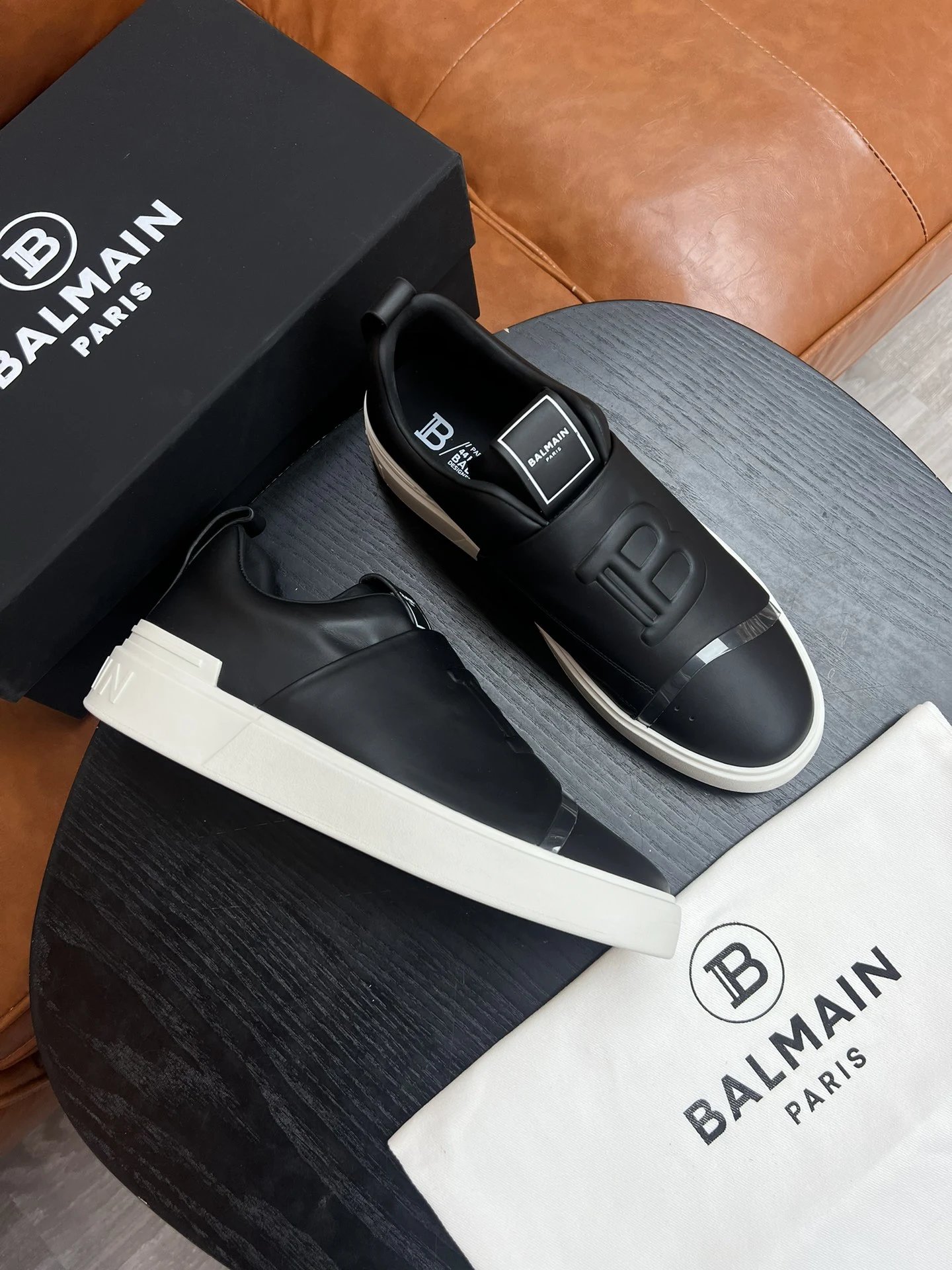 Balmain Sneakers Low-Top Lace-Up Logo — 24