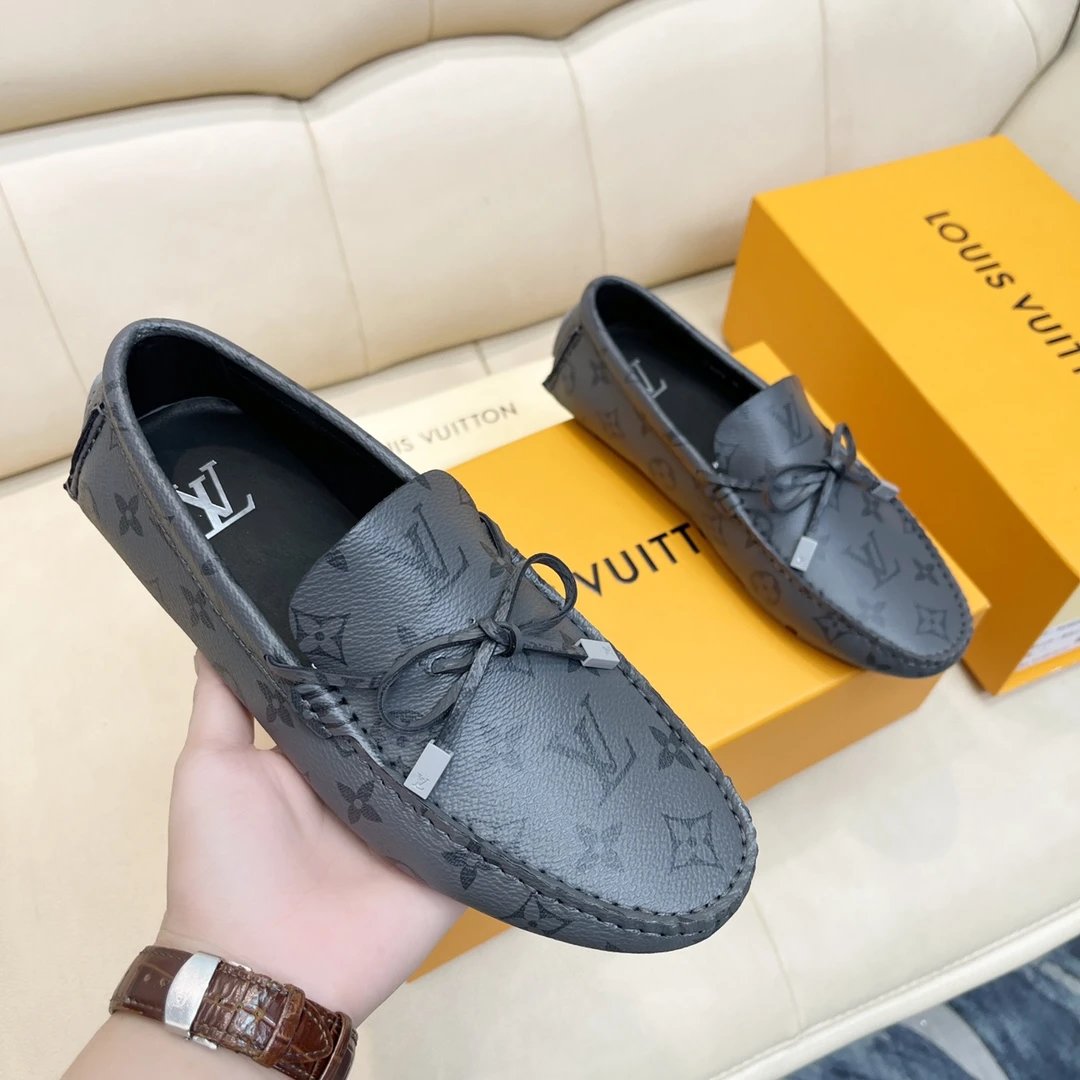 Louis Vuitton Leather Shoes Monogram loafers — 28