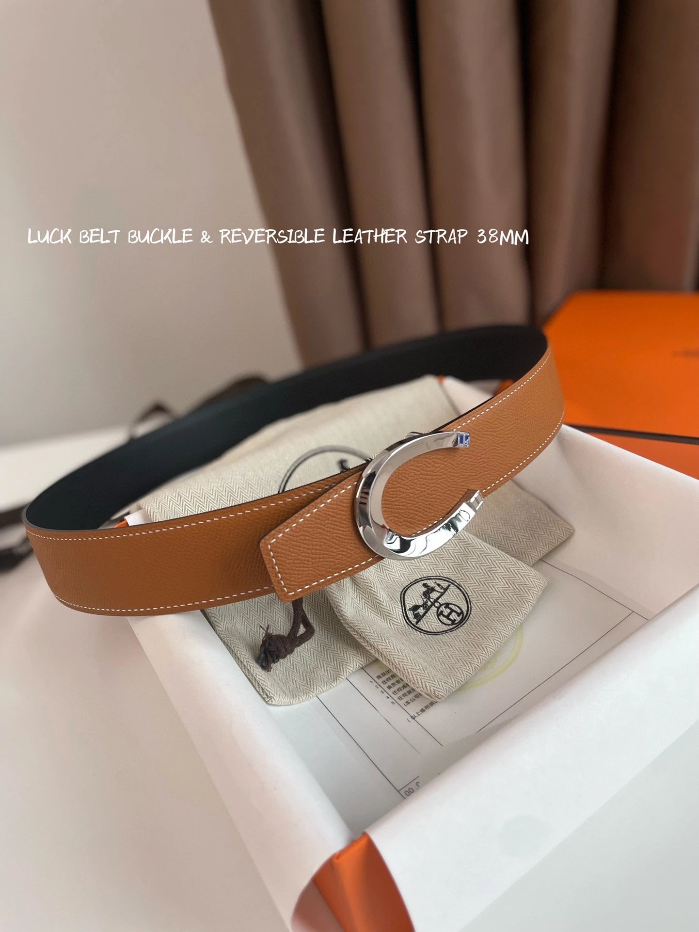 Hermès Belts Reversible Leather Strap with H Buckle, 38 mm image 9