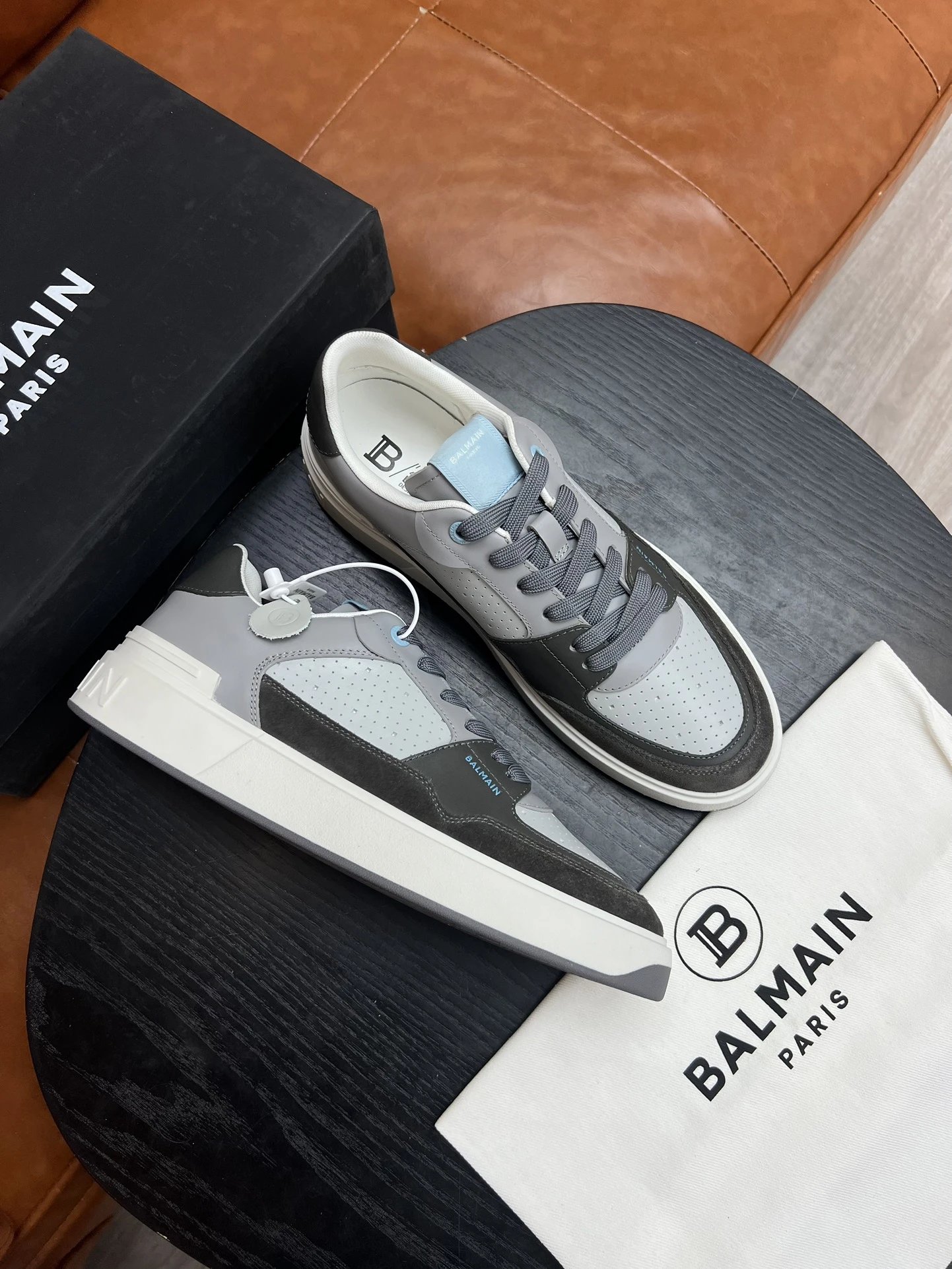 Balmain Sneakers Low-Top Lace-Up Logo — 07