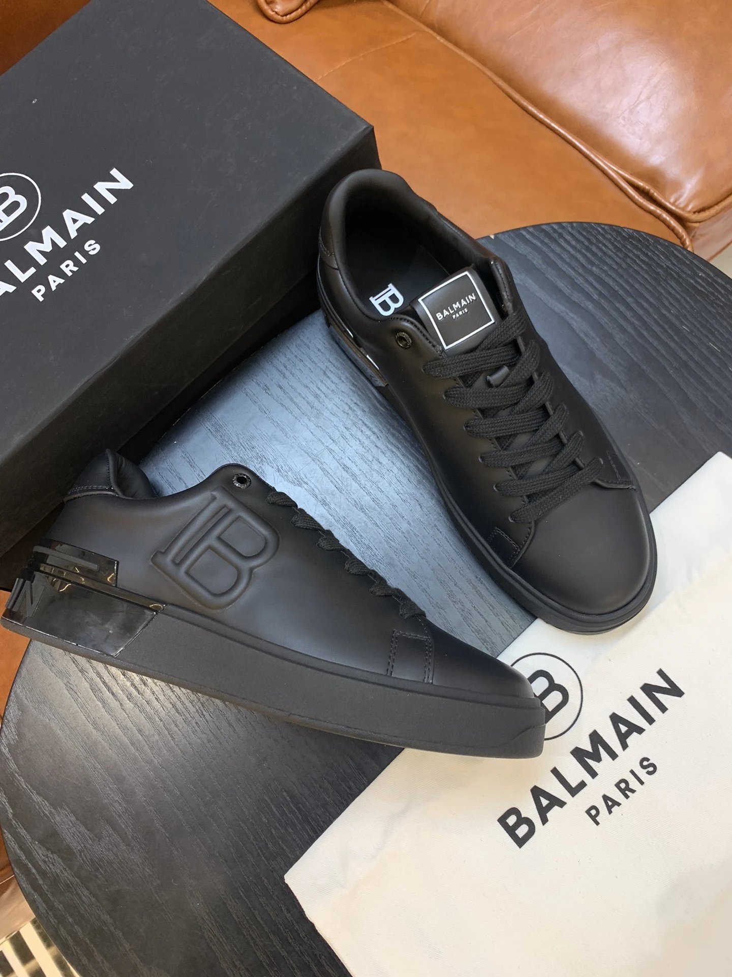 Balmain Sneakers Low-Top Lace-Up Logo — 22