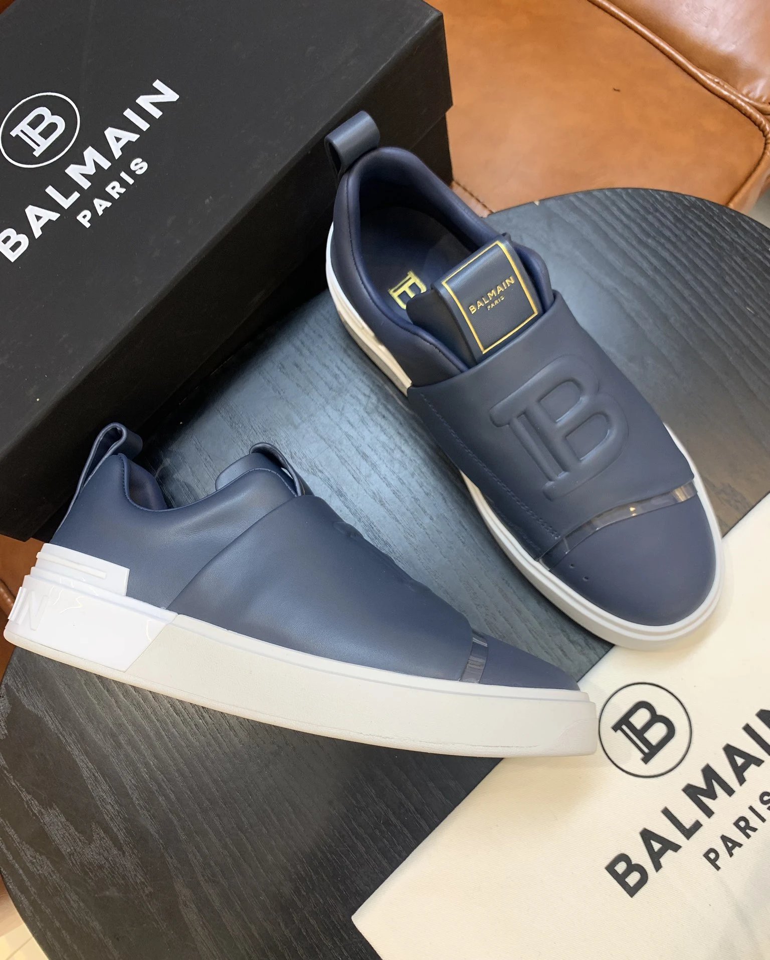 Balmain Sneakers Low-Top Lace-Up Logo — 25