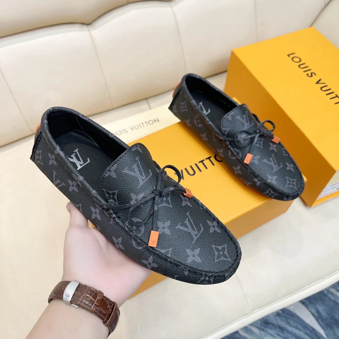 Louis Vuitton Leather Shoes Monogram loafers — 25