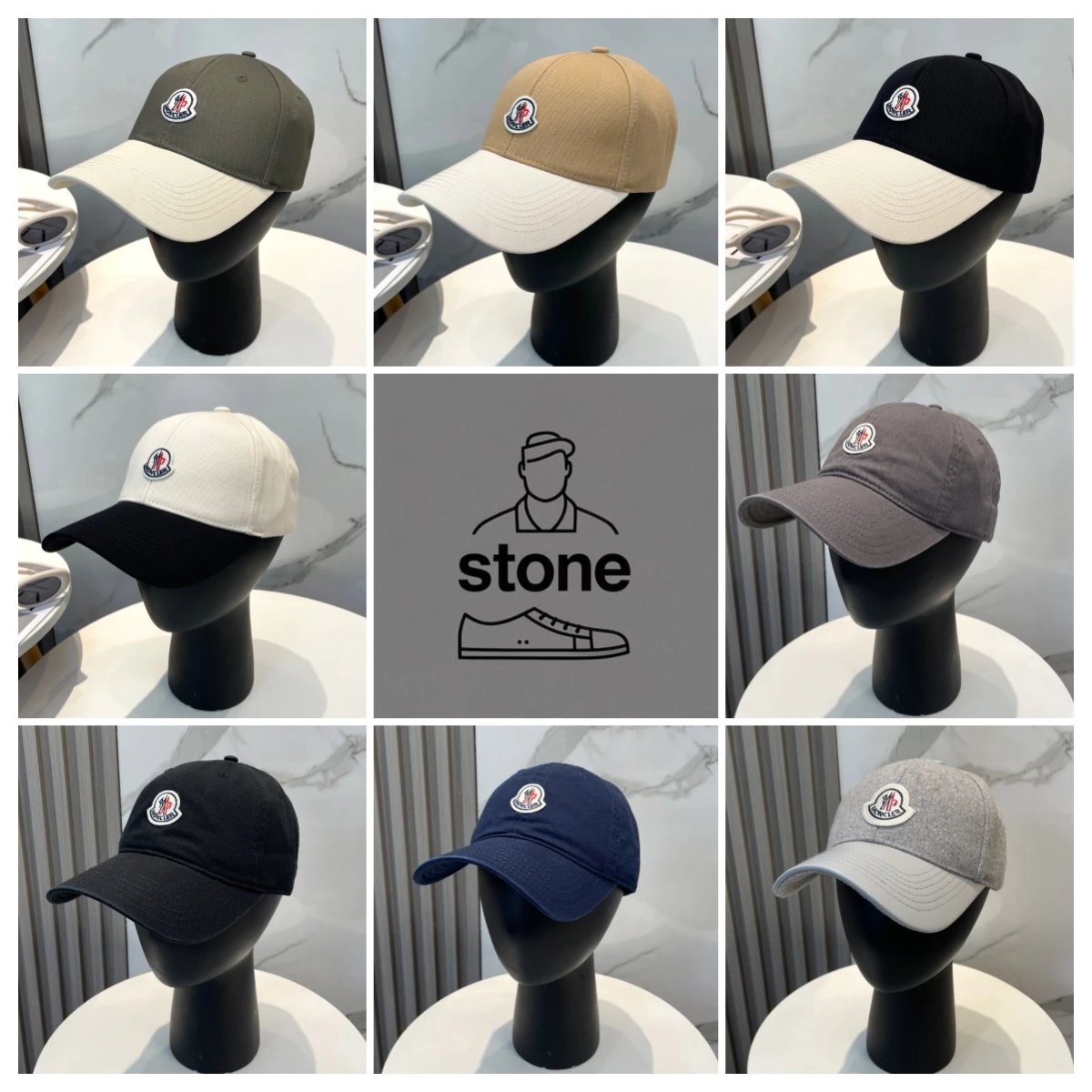 Moncler Hats Logo-patch baseball cap with contrast curved brim image 1