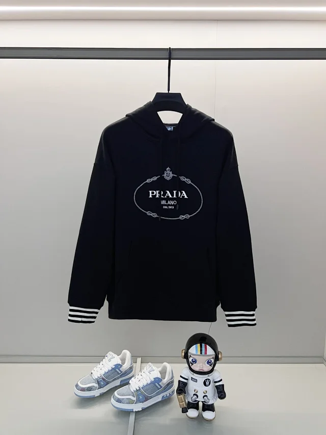 Prada Hoodies & Sweatshirts Triangle Logo and product detail image 2