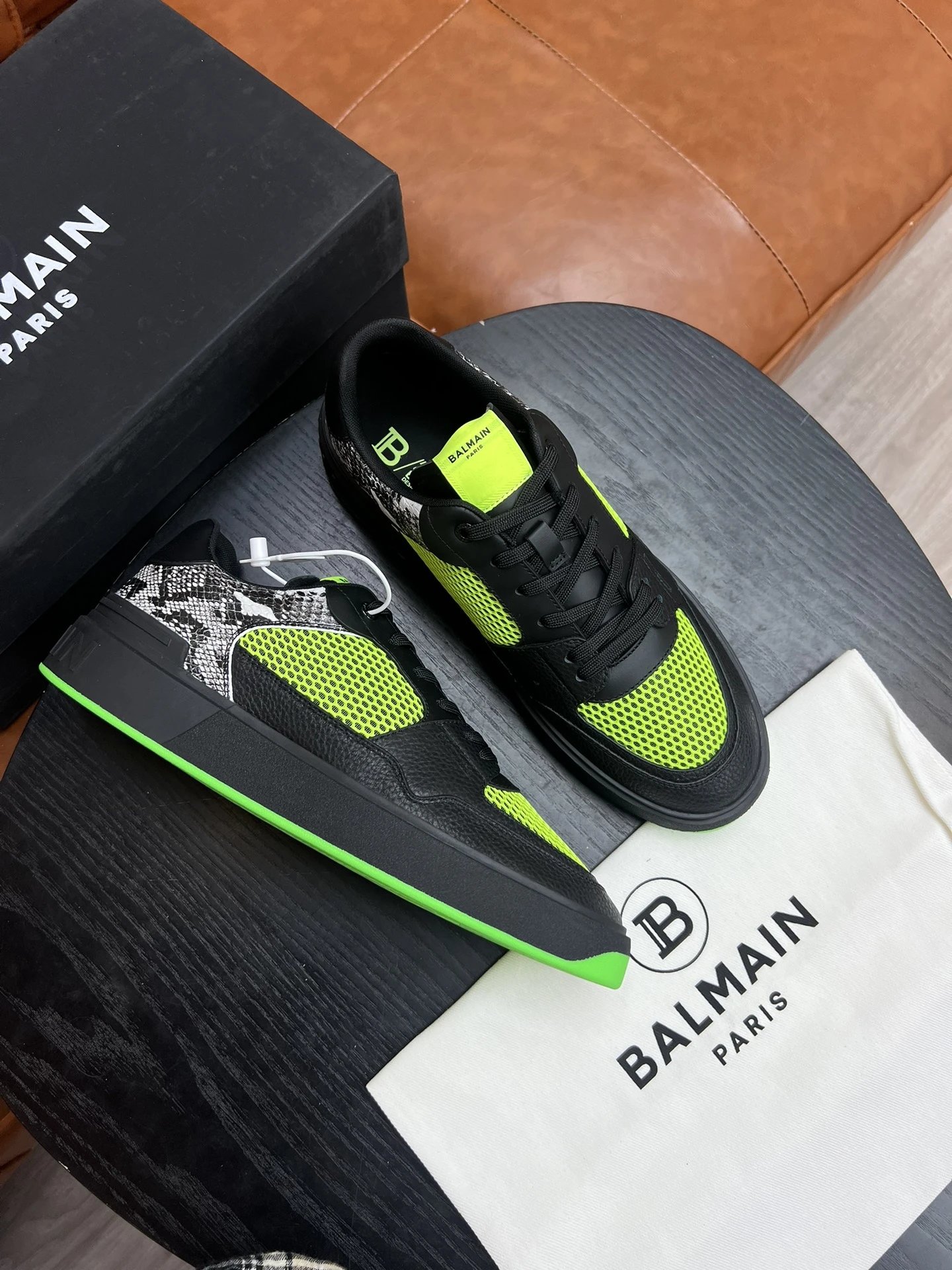 Balmain Sneakers Low-Top Lace-Up Logo — 06