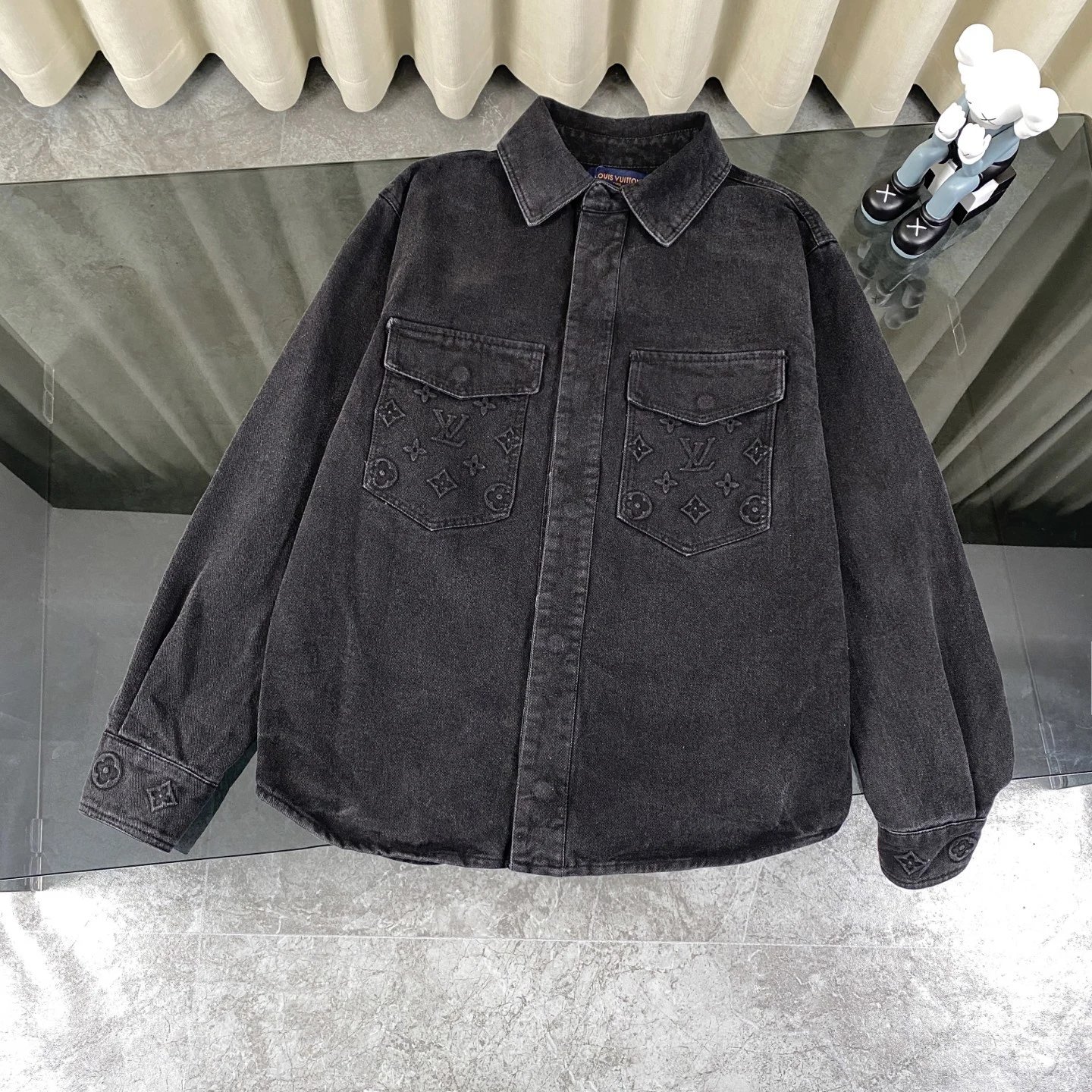 Louis Vuitton Matching Sets Checkerboard Denim Jacket and Jeans Set — 32