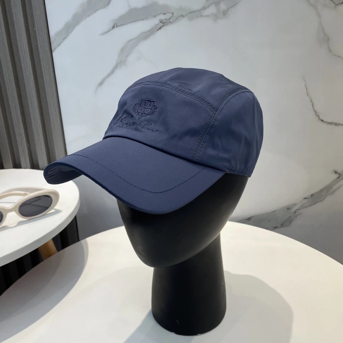 Loro Piana Hats Embroidered Crest Baseball Cap with Contrast Piping — 26