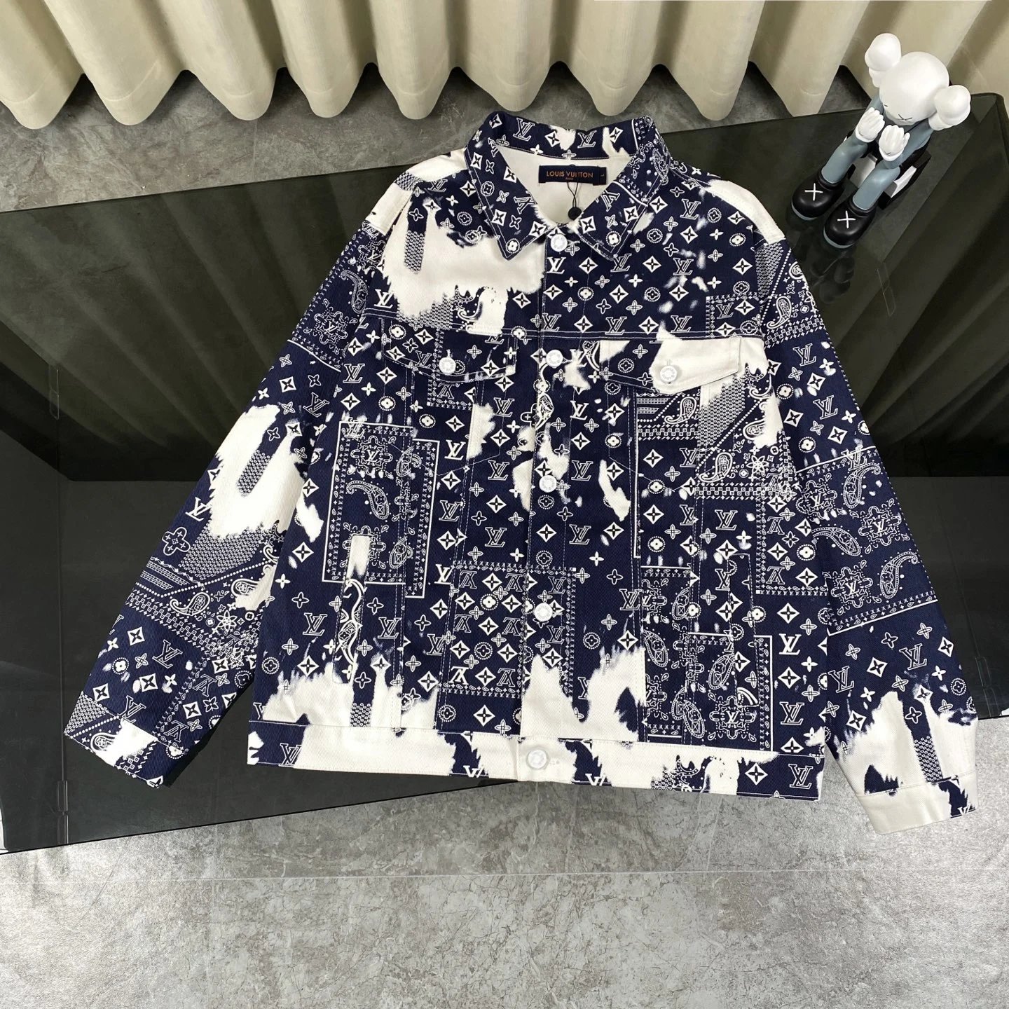 Louis Vuitton Matching Sets Checkerboard Denim Jacket and Jeans Set — 36