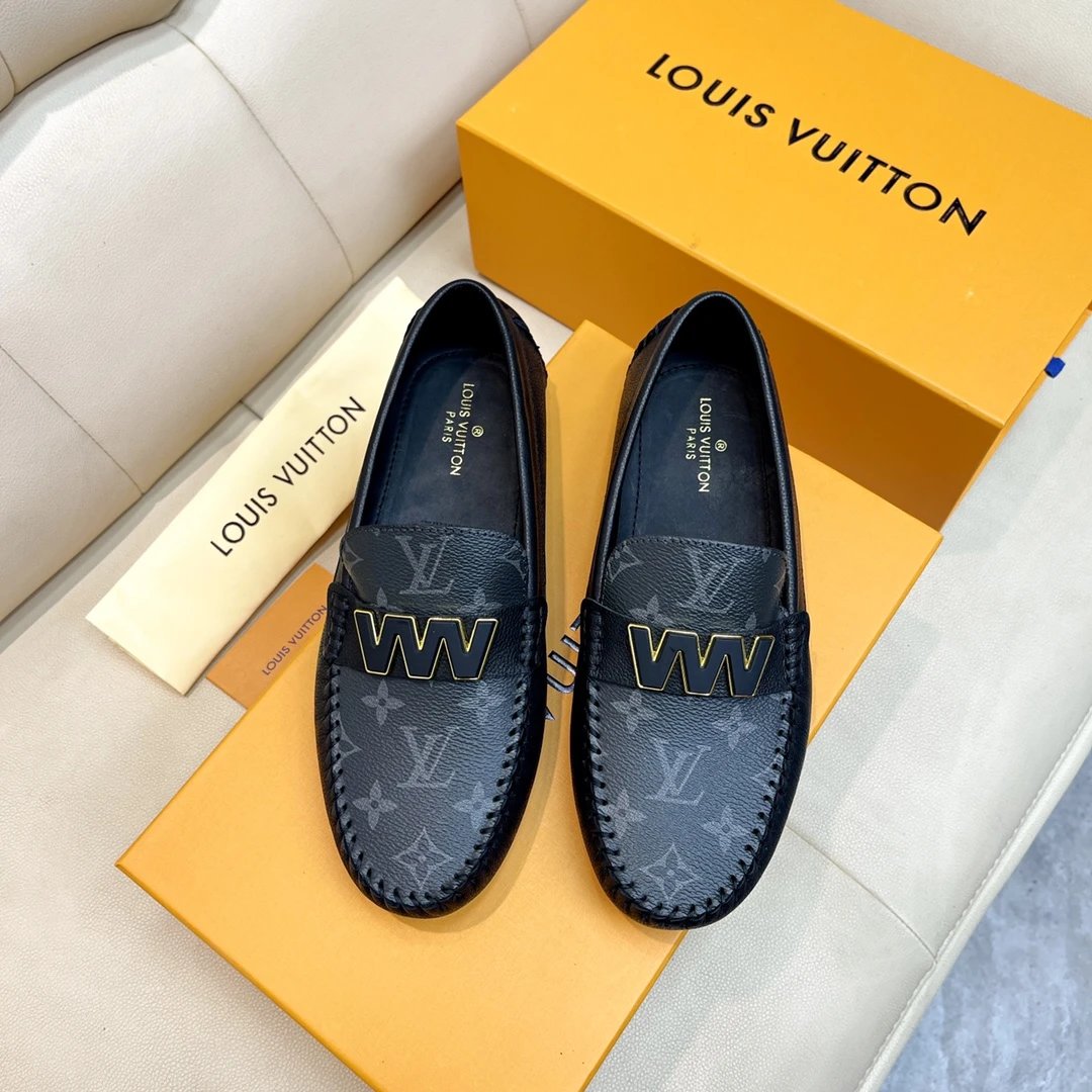 Louis Vuitton Leather Shoes Monogram loafers — 19