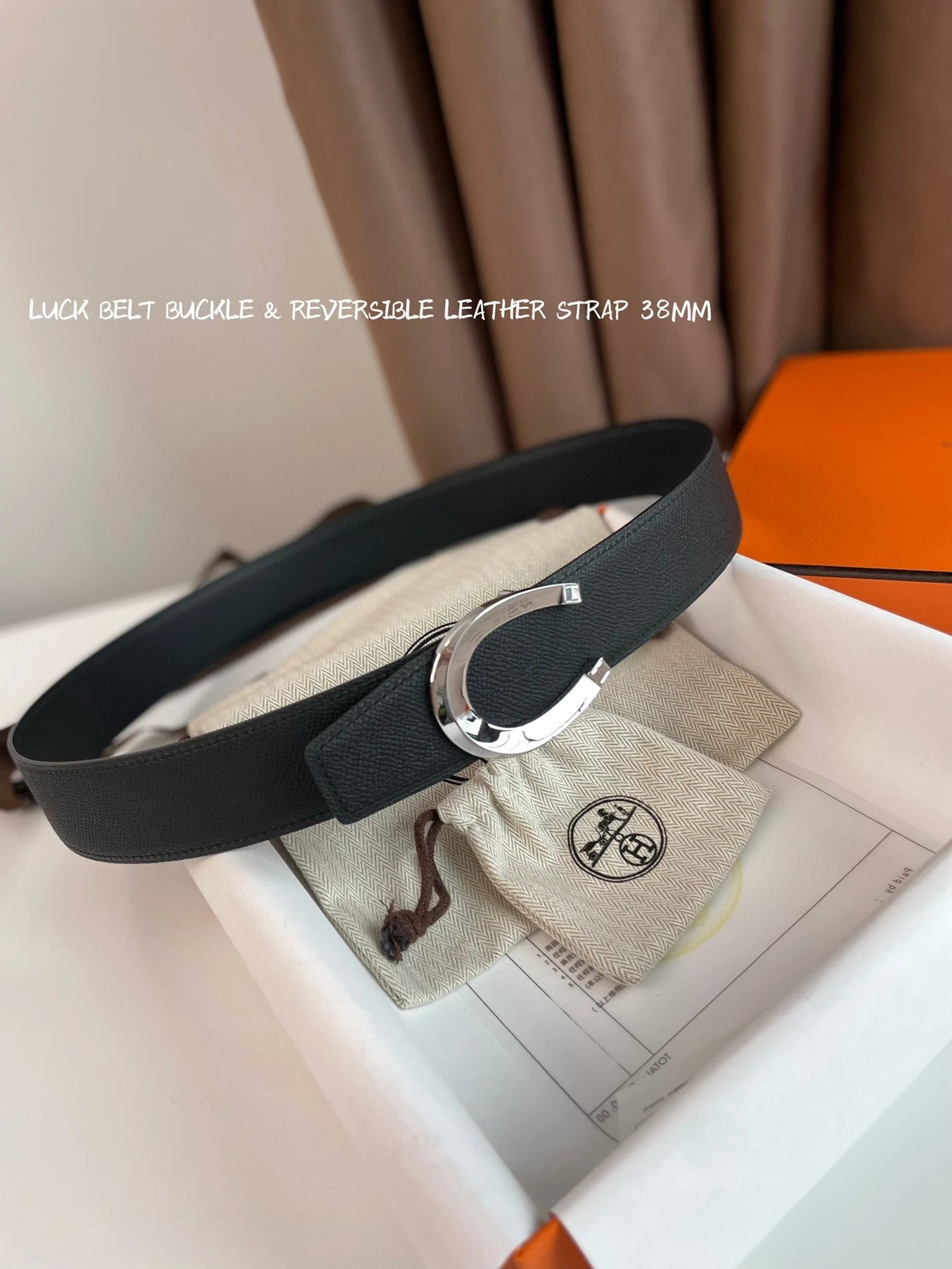 Hermès Belts Reversible Leather Strap with H Buckle, 38 mm image 7