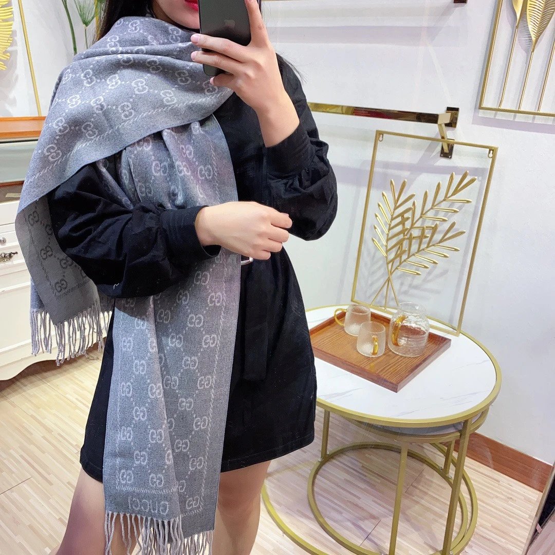 Louis Vuitton Scarves Monogram fringe scarf — 18