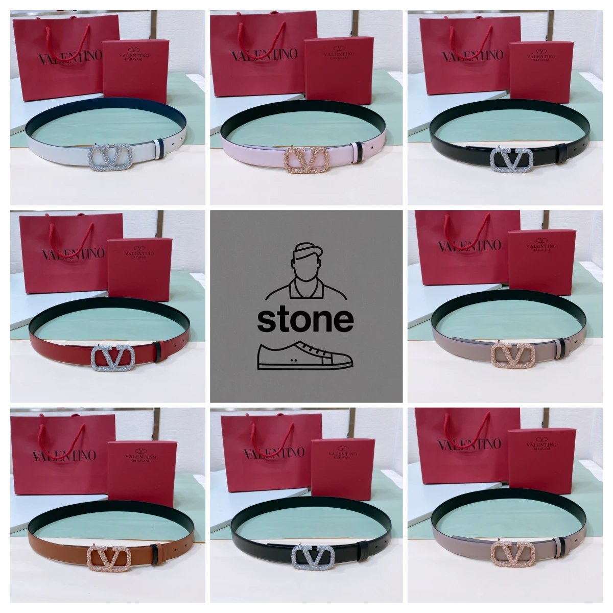 Valentino Garavani Belts VLogo Signature rhinestone buckle image 1