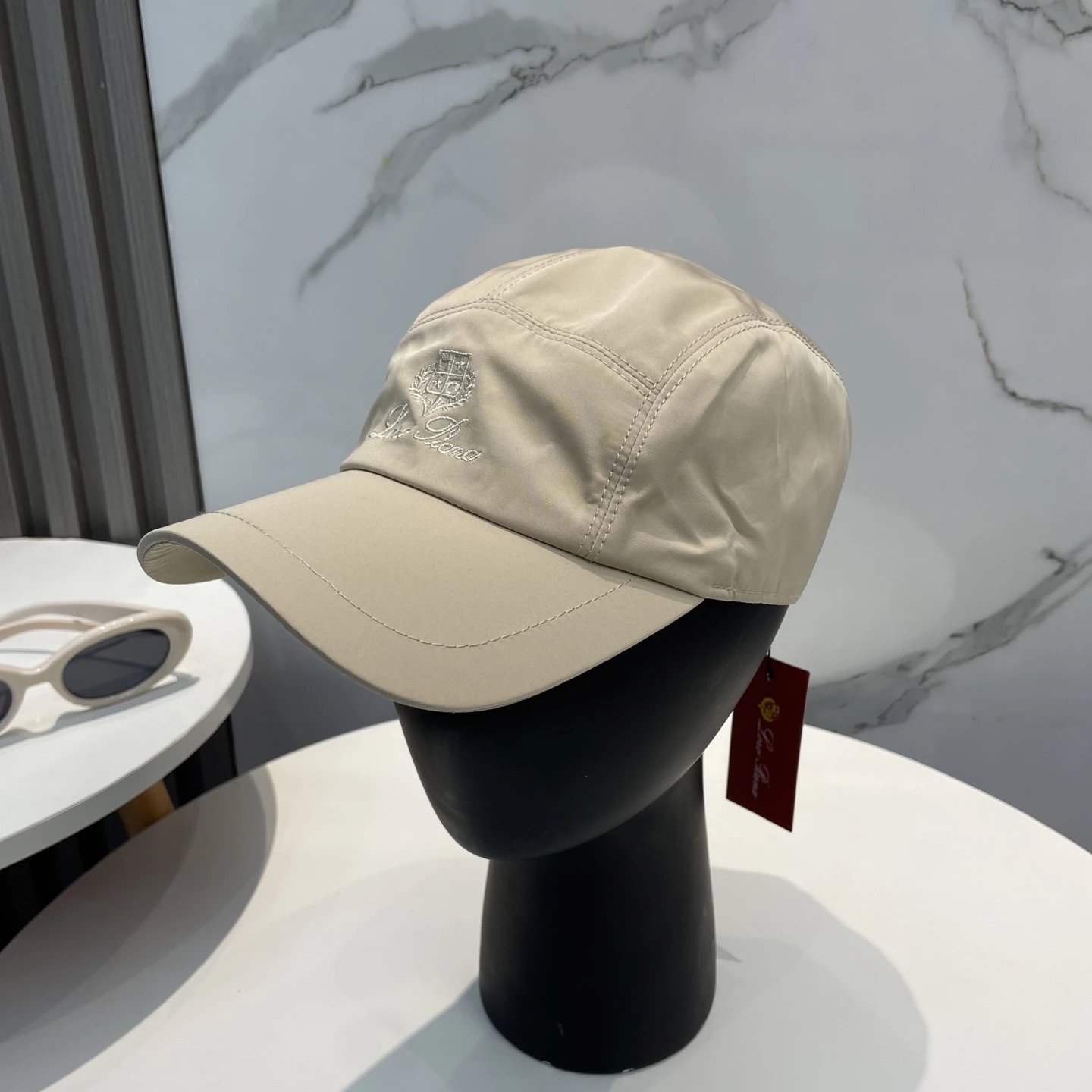 Loro Piana Hats Embroidered Crest Baseball Cap with Contrast Piping — 28