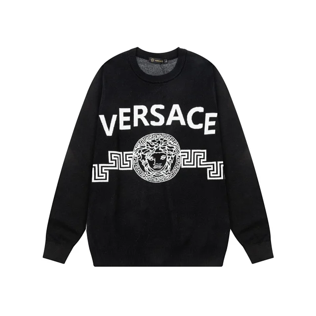 Versace Knitwear Crewneck Medusa-logo knit sweater product detail image 10
