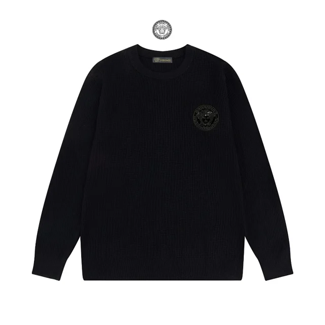 Versace Knitwear Crewneck Medusa-logo knit sweater product detail image 12