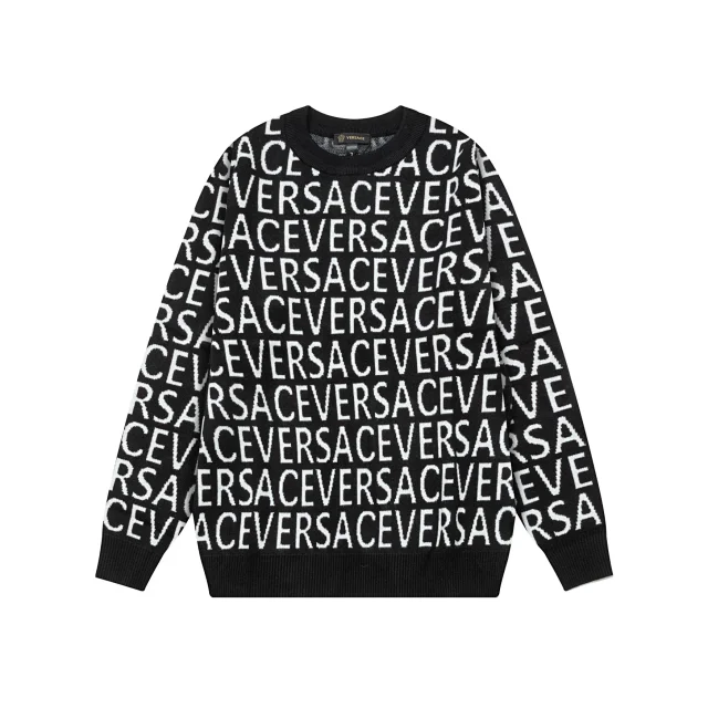 Versace Knitwear Crewneck Medusa-logo knit sweater product detail image 5