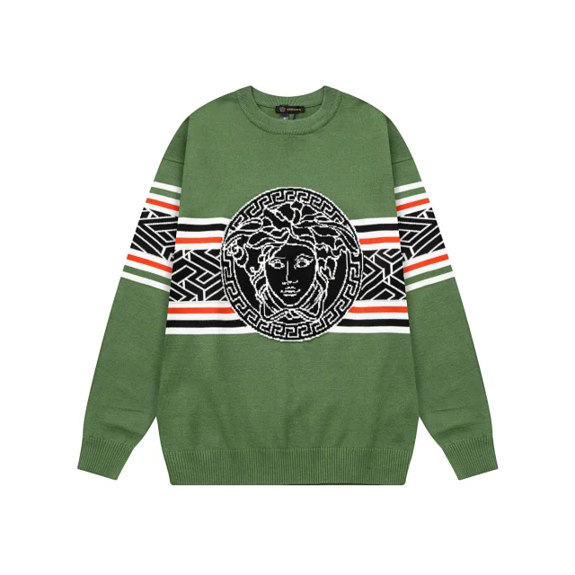 Versace Knitwear Crewneck Medusa-logo knit sweater product detail image 9