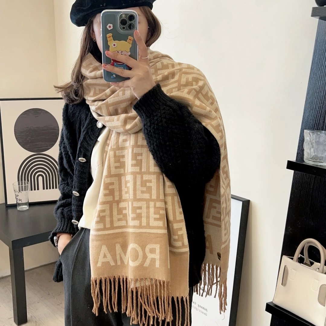 Louis Vuitton Scarves Monogram fringe scarf — 37