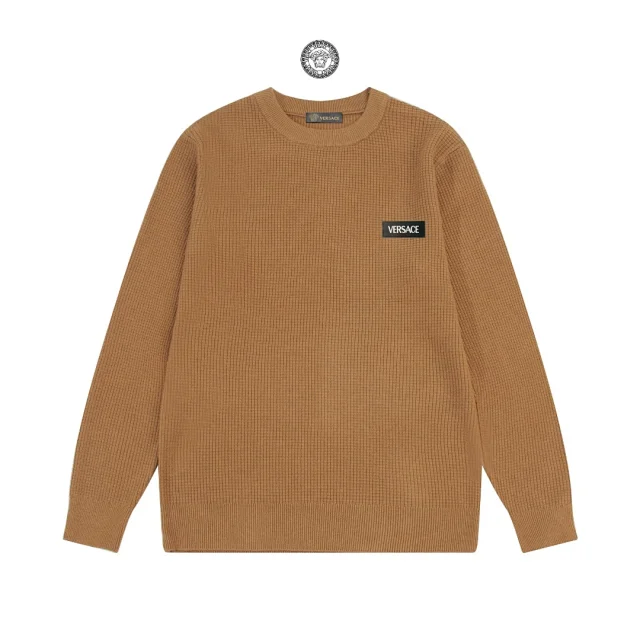 Versace Knitwear Crewneck Medusa-logo knit sweater product detail image 3