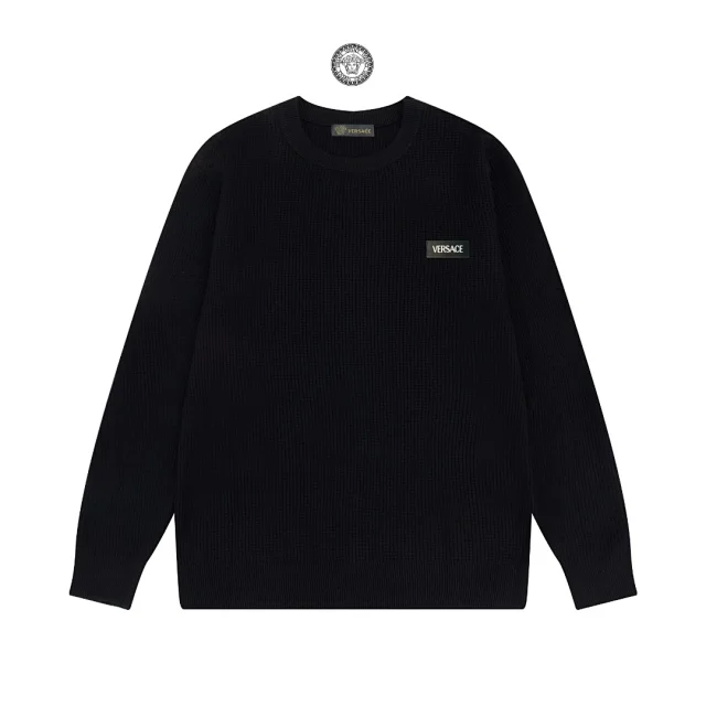 Versace Knitwear Crewneck Medusa-logo knit sweater product detail image 2