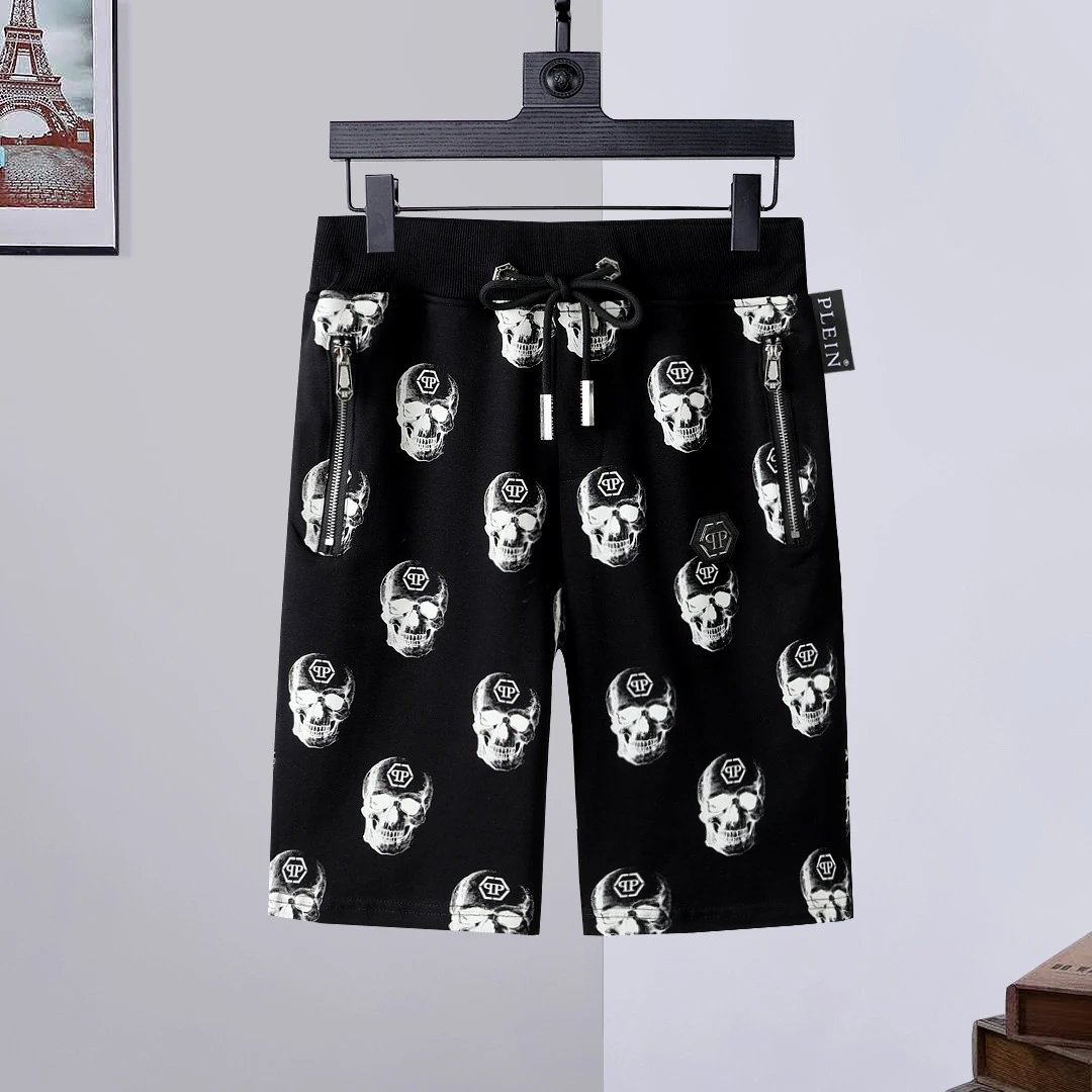 Philipp Plein Graphic Drawstring Shorts — 09