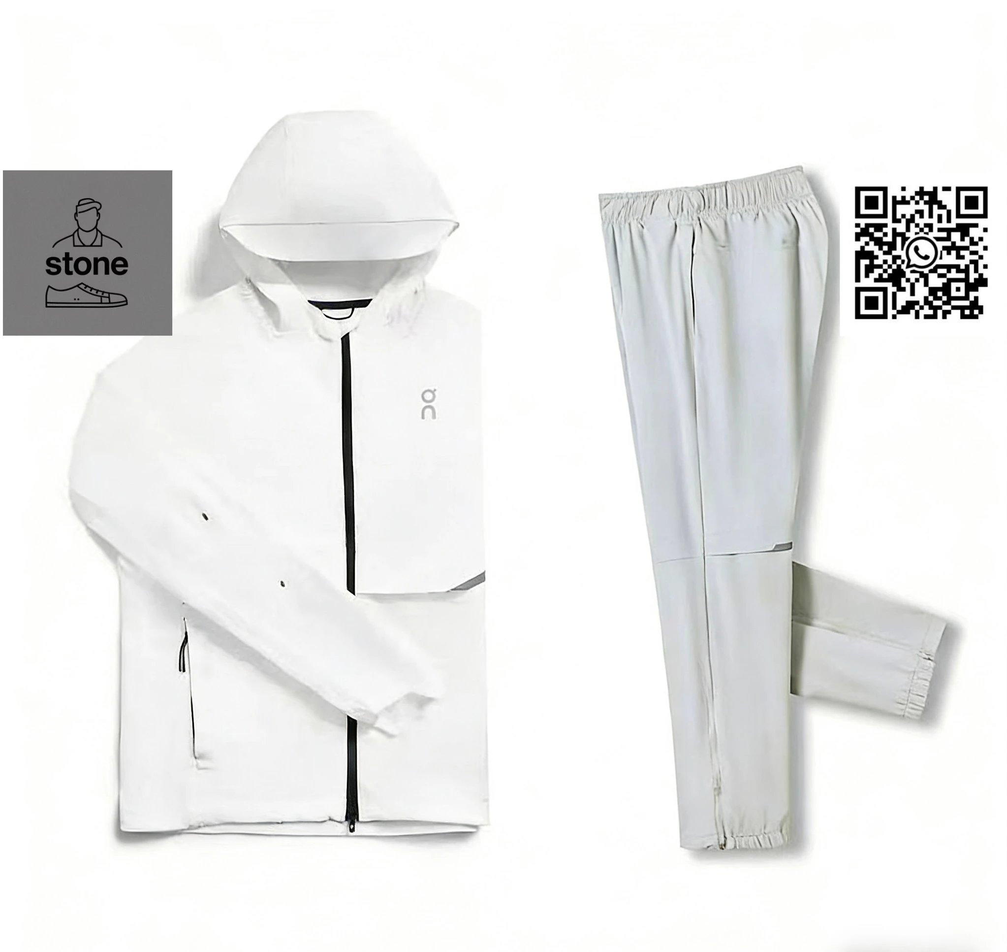On Tracksuits Hooded Color-Block Jacket and Pants Set product image