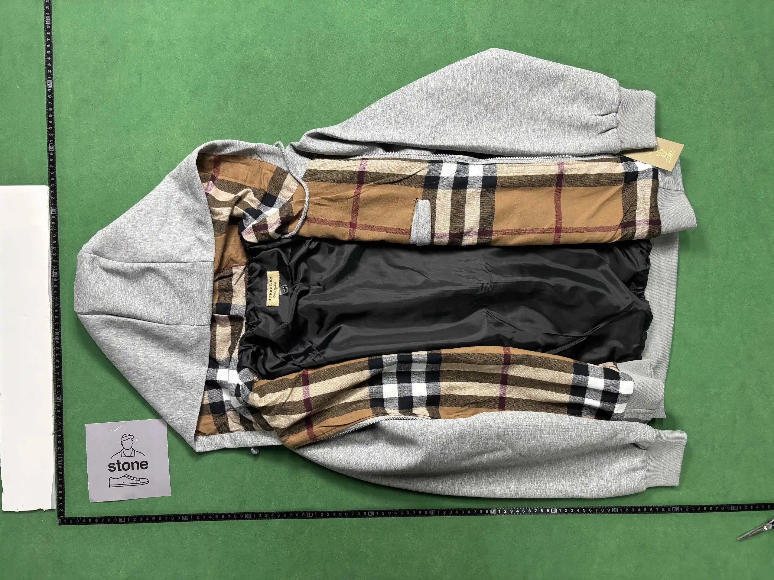 Burberry Hoodies & Sweatshirts Zip-Up Hoodie with Check-Lined Hood and Equestrian Knight Embroidery image 3