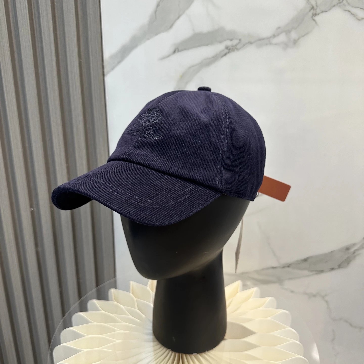 Loro Piana Hats Embroidered Crest Baseball Cap with Contrast Piping — 21