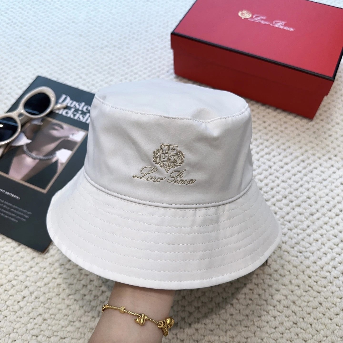 Loro Piana Hats Embroidered Crest Baseball Cap with Contrast Piping — 30
