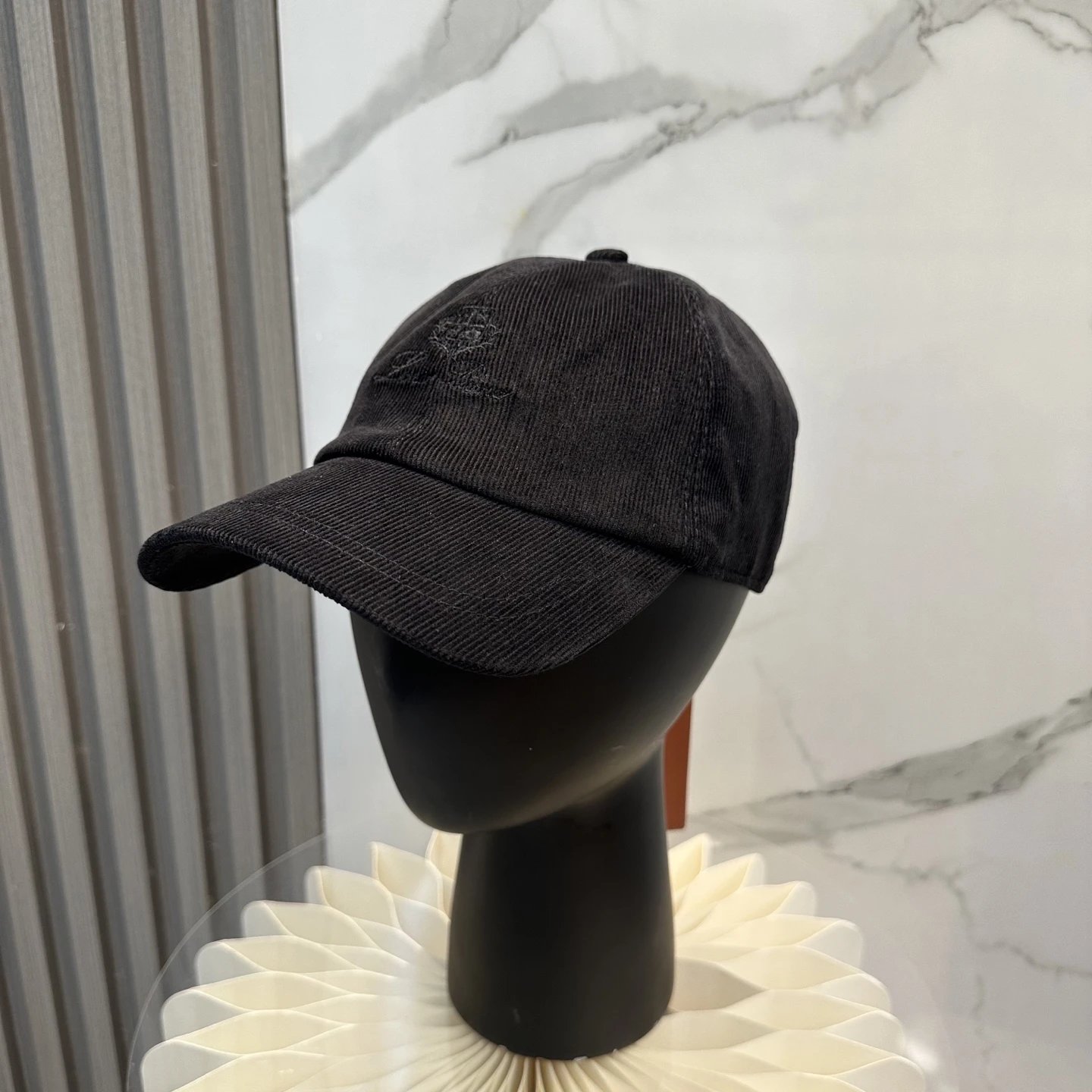 Loro Piana Hats Embroidered Crest Baseball Cap with Contrast Piping — 24