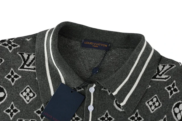 Louis Vuitton Shirts Monogram Knit Polo Shirt product detail image 1